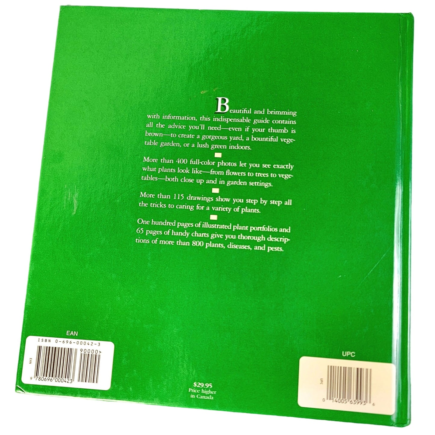 Better Homes and Gardens Vintage 90s Book Hardcover Gardening Guide Plants Green