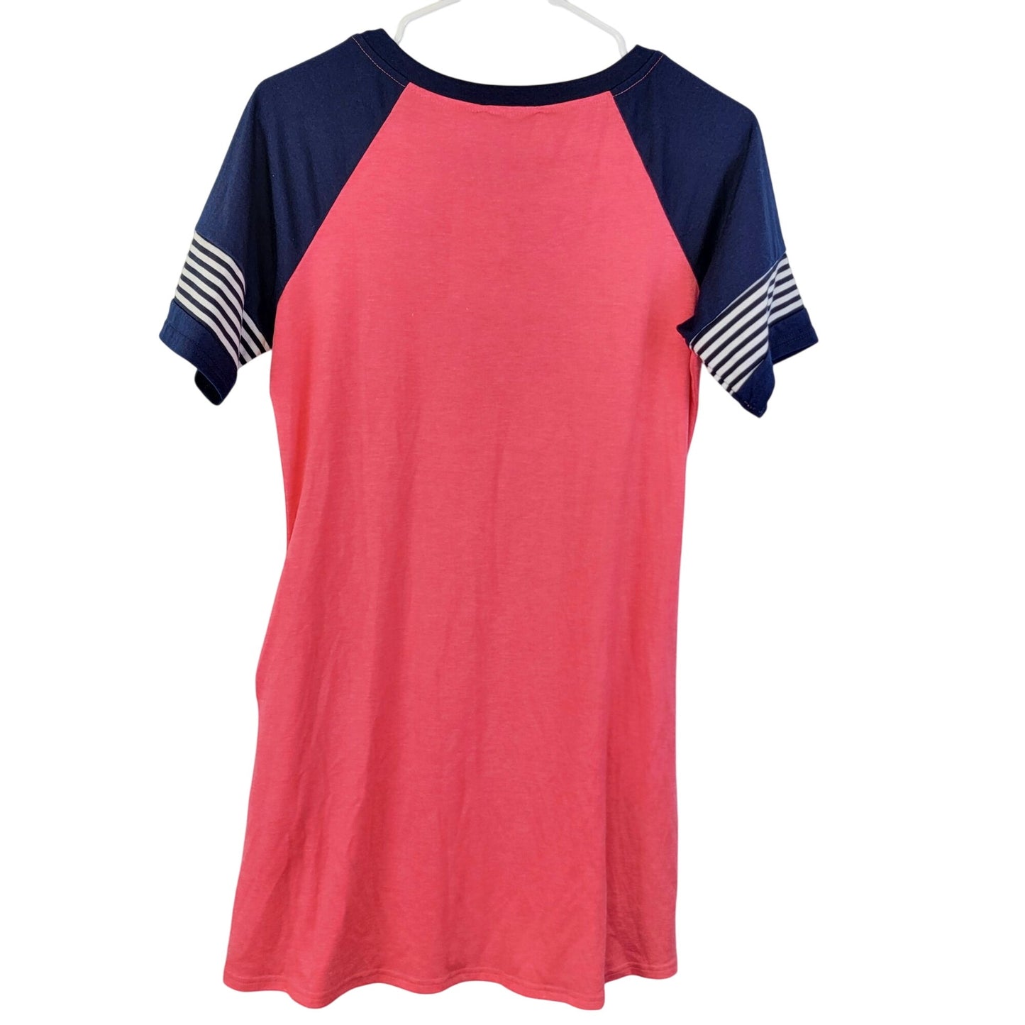 Camisa Mini Shirt Dress Women Small Pink Blue A-line New with Tags