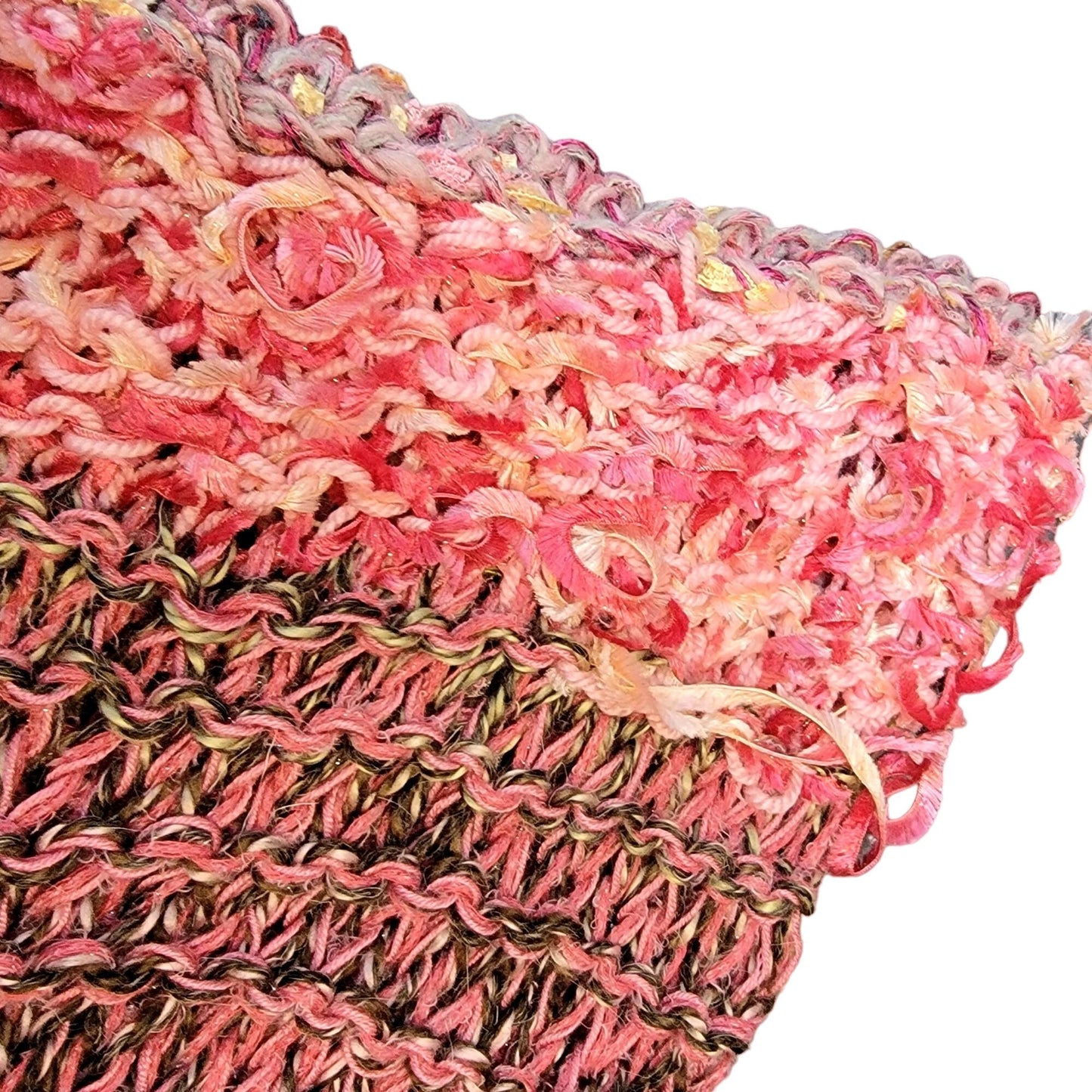 Colorful Fringe Oversize Infinity Scarf Wrap Crochet Knit Women Pink Purple Soft