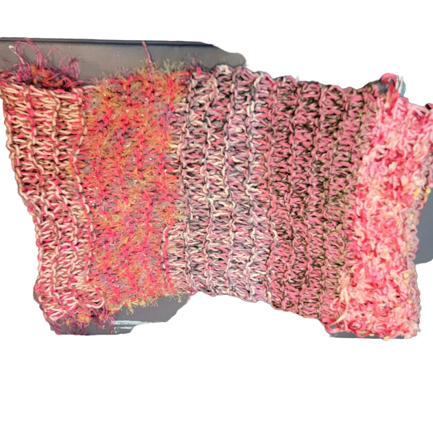 Colorful Fringe Oversize Infinity Scarf Wrap Crochet Knit Women Pink Purple Soft