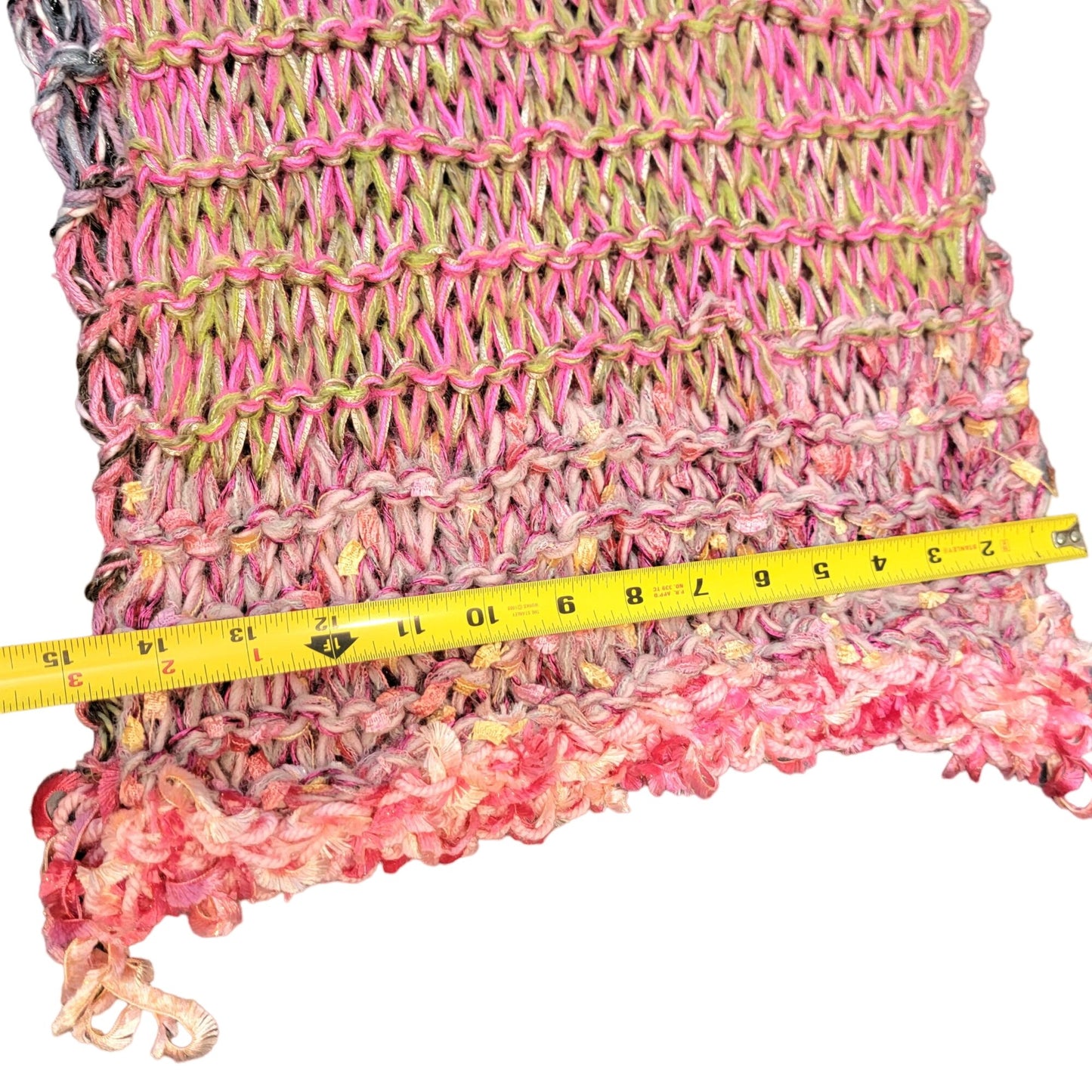 Colorful Fringe Oversize Infinity Scarf Wrap Crochet Knit Women Pink Purple Soft