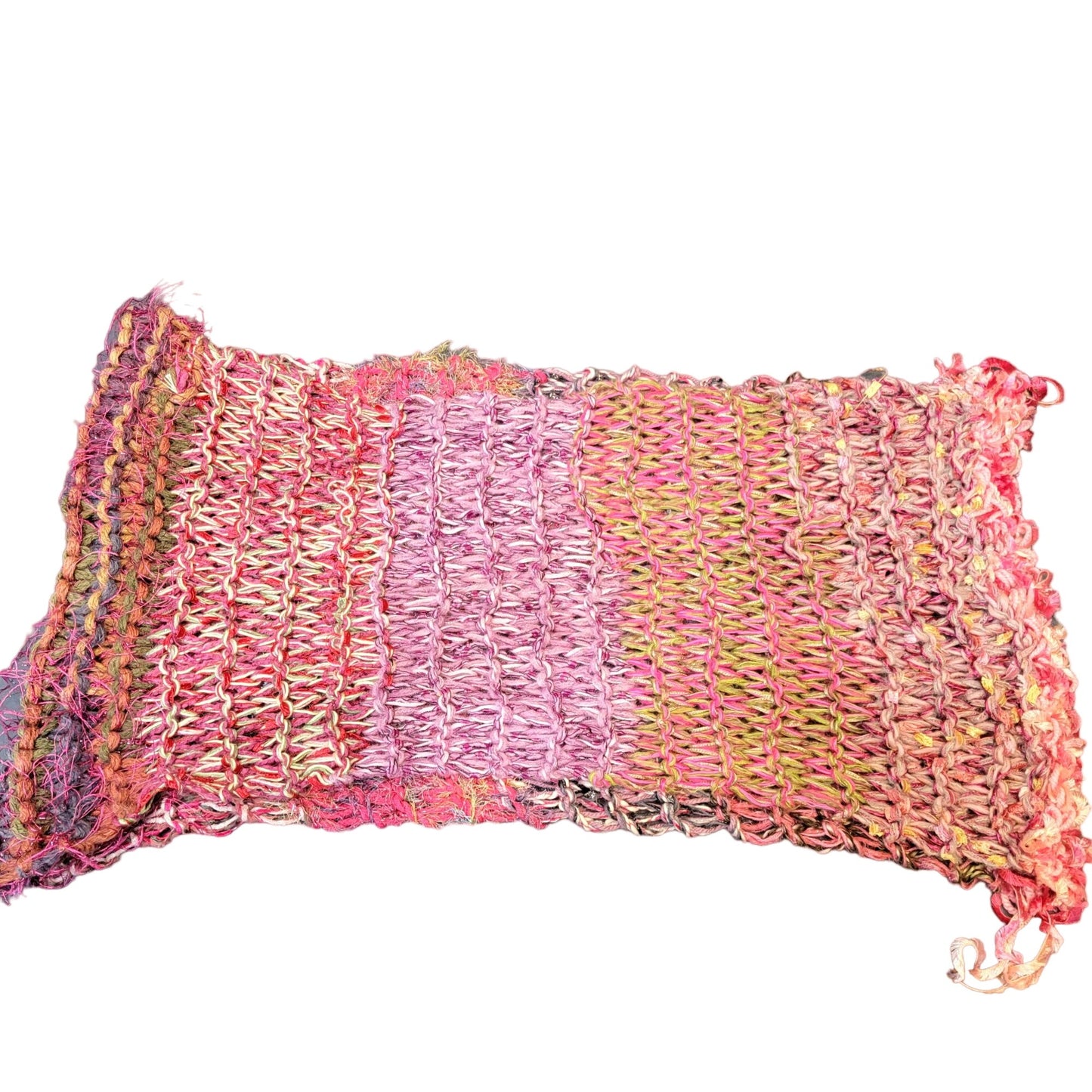 Colorful Fringe Oversize Infinity Scarf Wrap Crochet Knit Women Pink Purple Soft