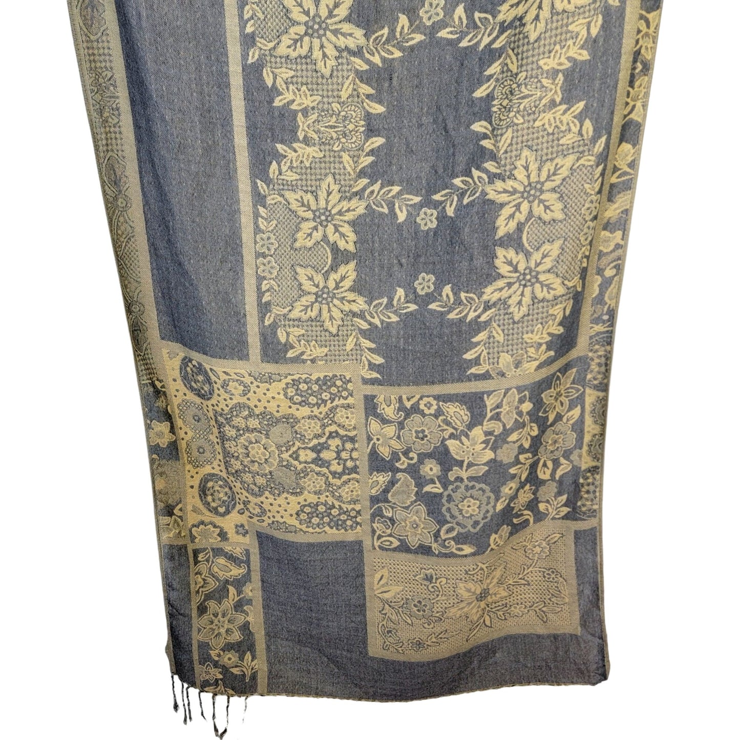 JS Ondo Pashmina Scarf Fringe Large Geometric Floral Women Accessories