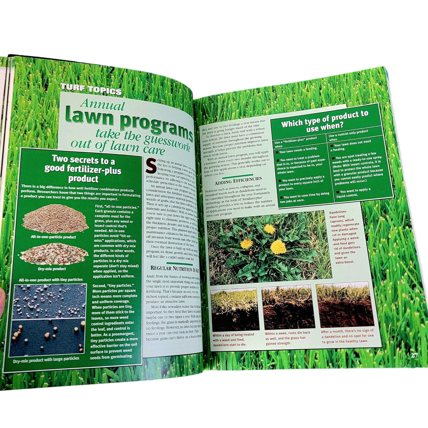 Vintage 2002 Scotts Lawn Paperback Book Reference Guide Grass Green Gardening