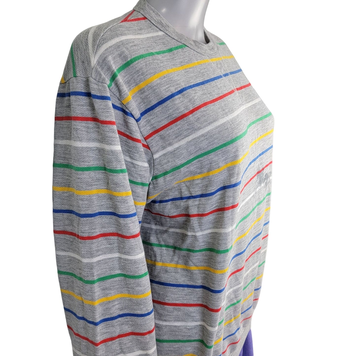 Wrangler Vintage 80s Sweatshirt Unisex XL Women Men Primary Stripe Shirt