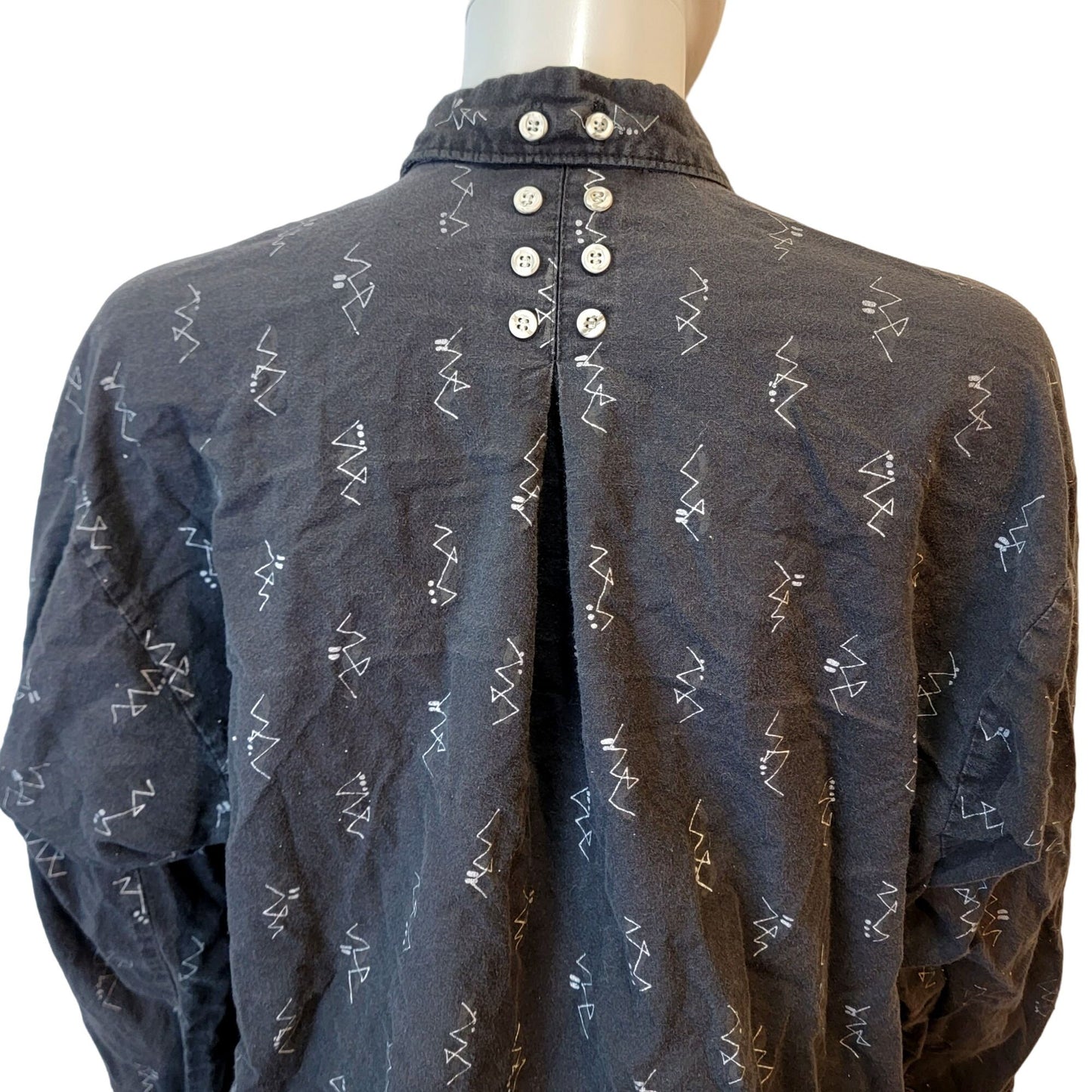 Rocky Mountain Vintage 80s Western Shirt Women Medium Black Cowgirl