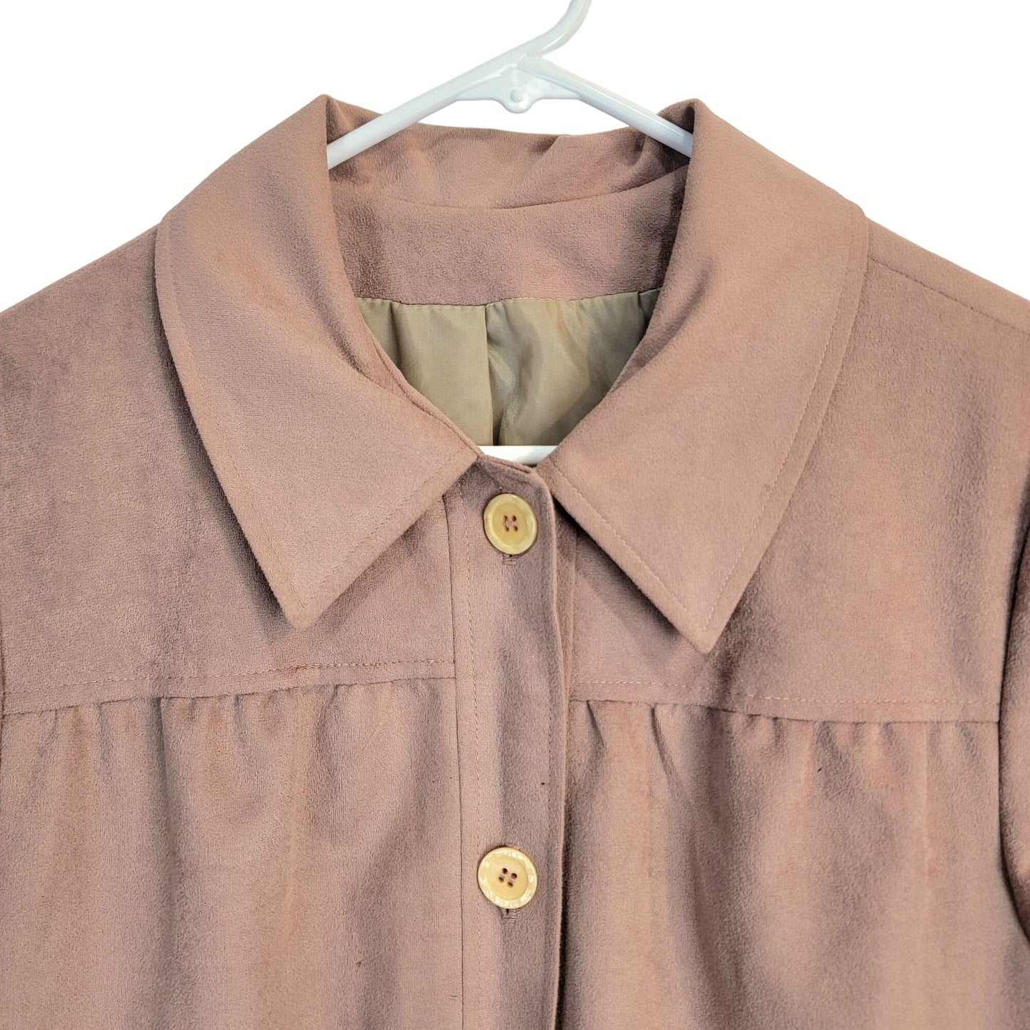 Vintage 80s Softshell Trench Coat Women XL 14 Warm Beige Jacket