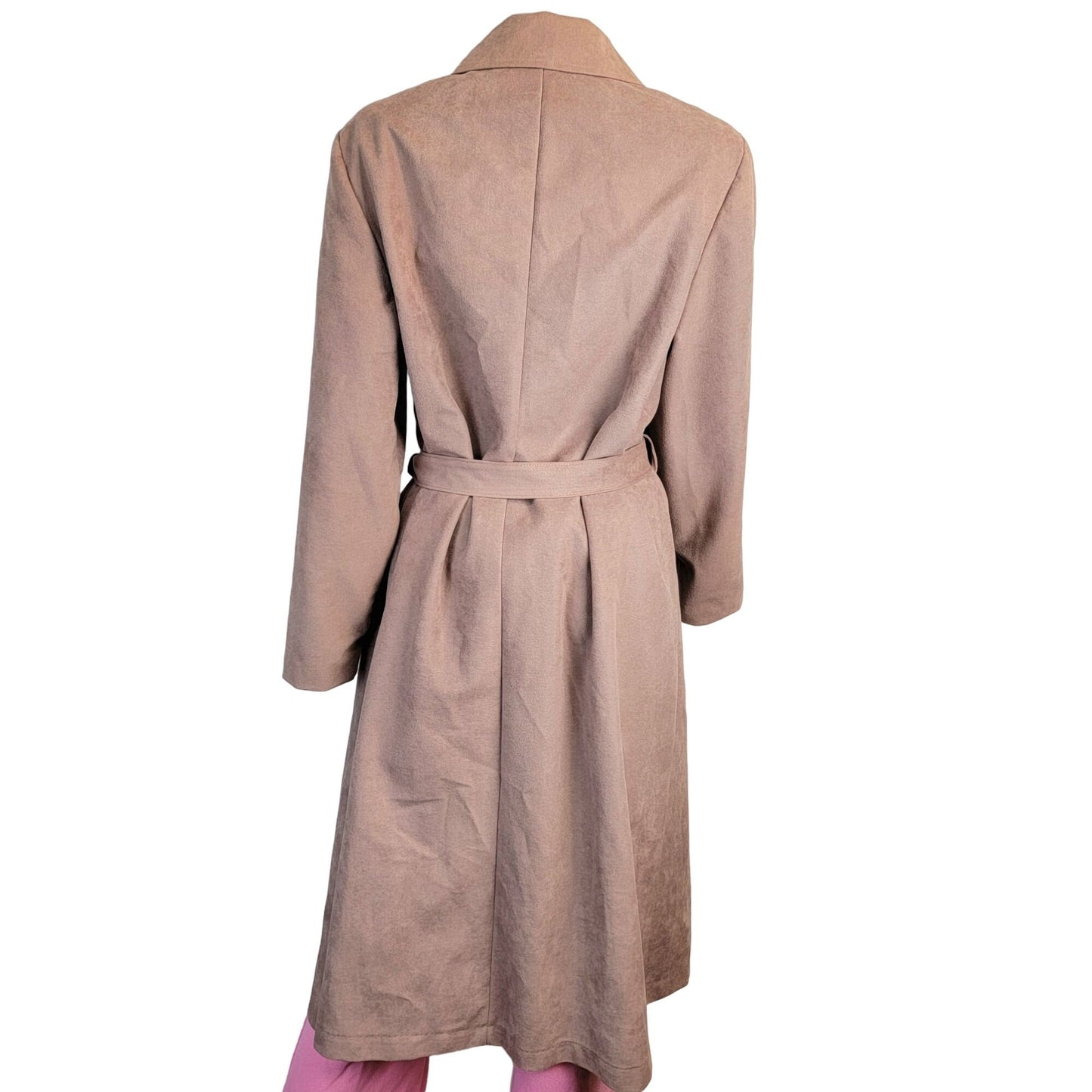 Vintage 80s Softshell Trench Coat Women XL 14 Warm Beige Jacket