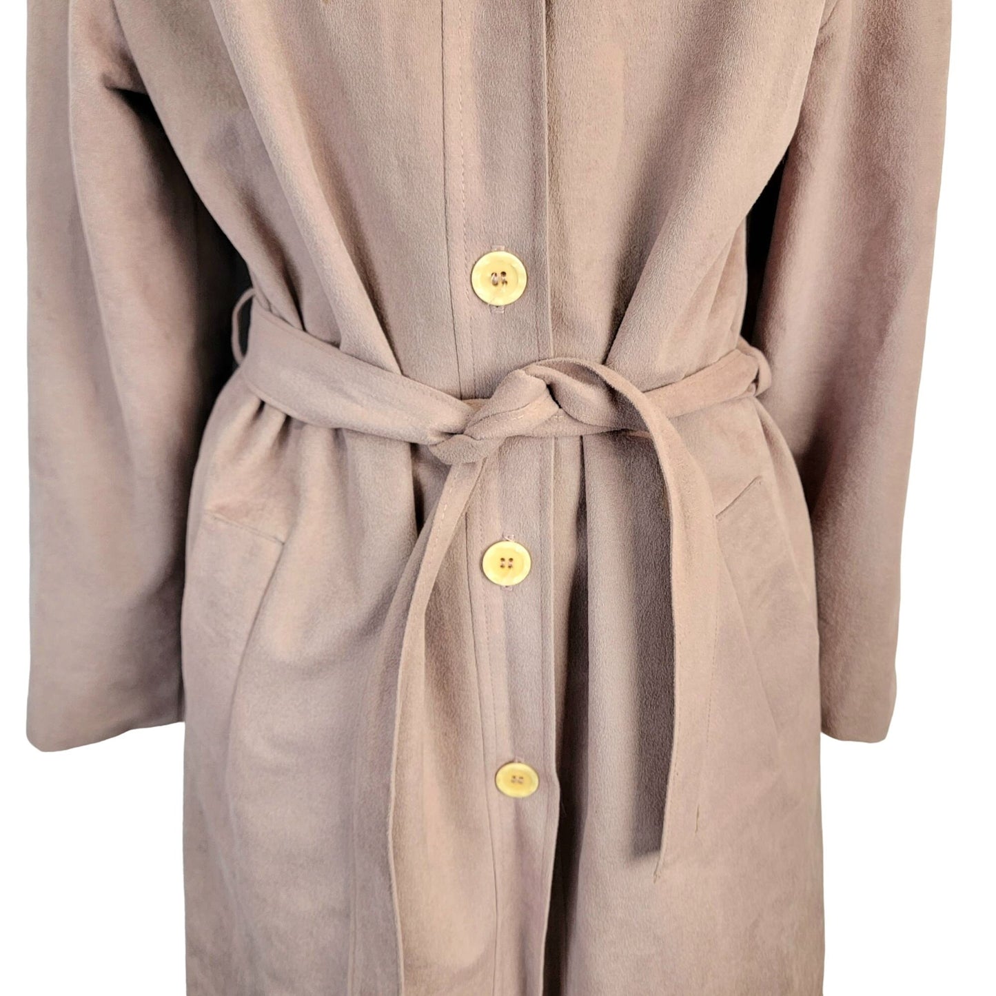 Vintage 80s Softshell Trench Coat Women XL 14 Warm Beige Jacket