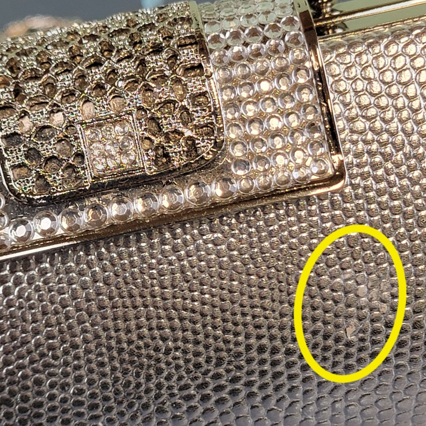 Vintage 90s Metal Crossbody Bag Rhinestone Silver Purse Handbag Women Formal