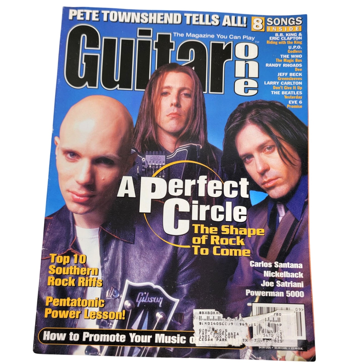 Guitar One Vintage 2000 Magazine Lot 5 Y2K Rock Music Sheets Playing Guide Bands