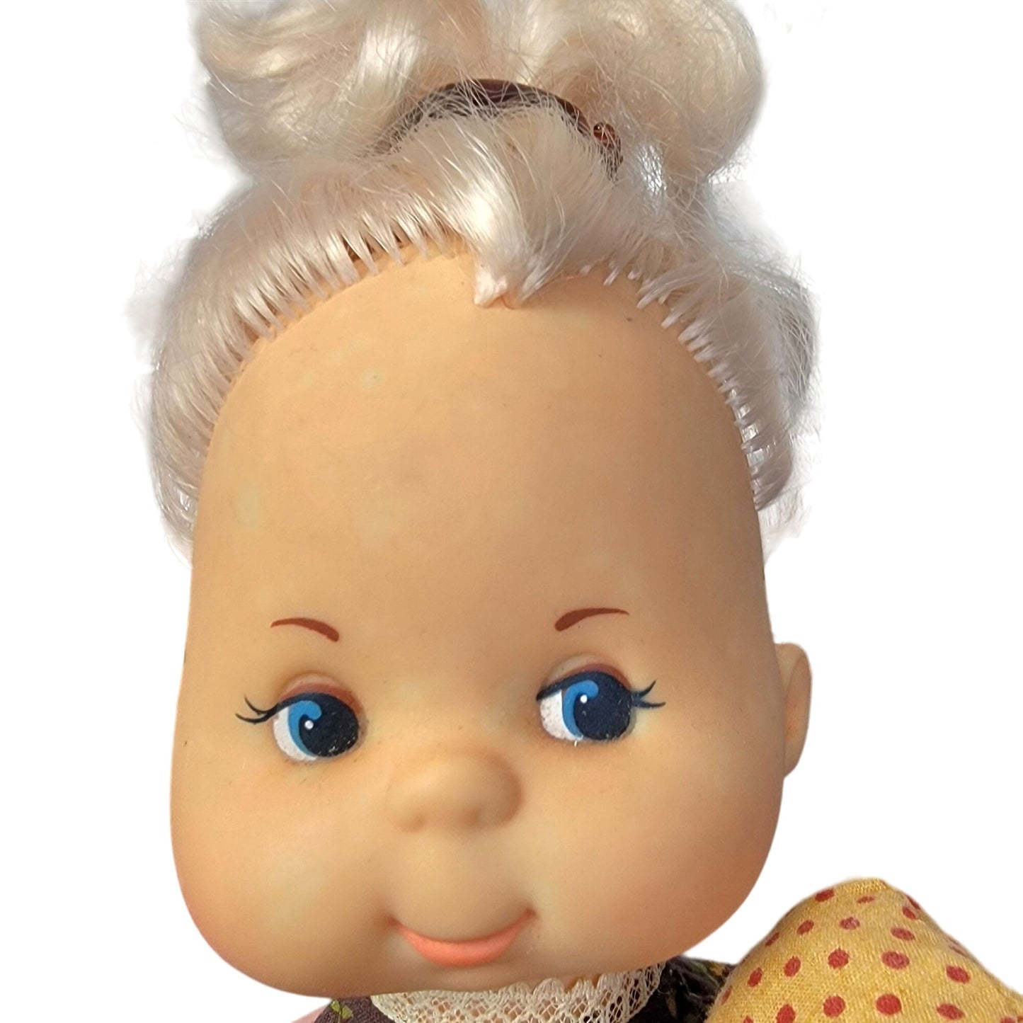 Mama and Baby Beans Vintage Doll Blond Hair Dress 1975 70s Toy Child Play Mattel
