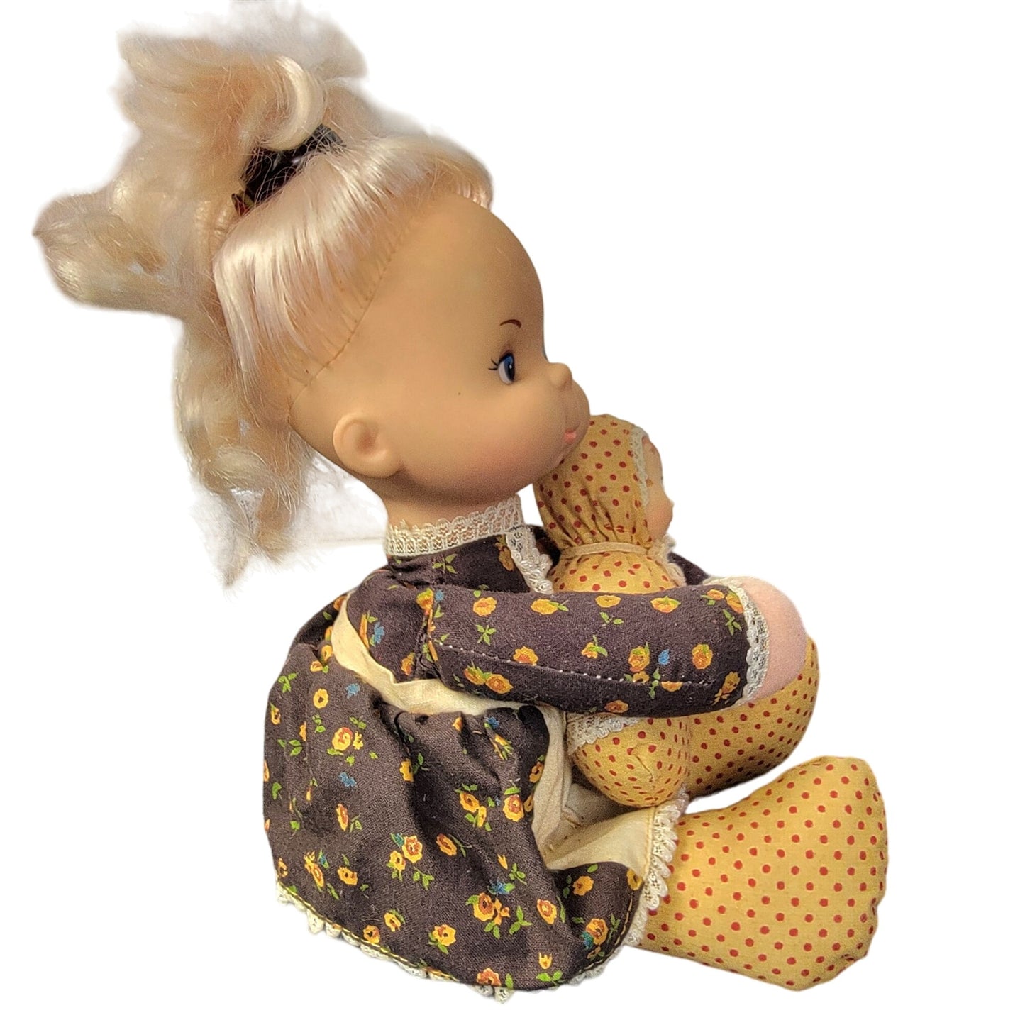 Mama and Baby Beans Vintage Doll Blond Hair Dress 1975 70s Toy Child Play Mattel