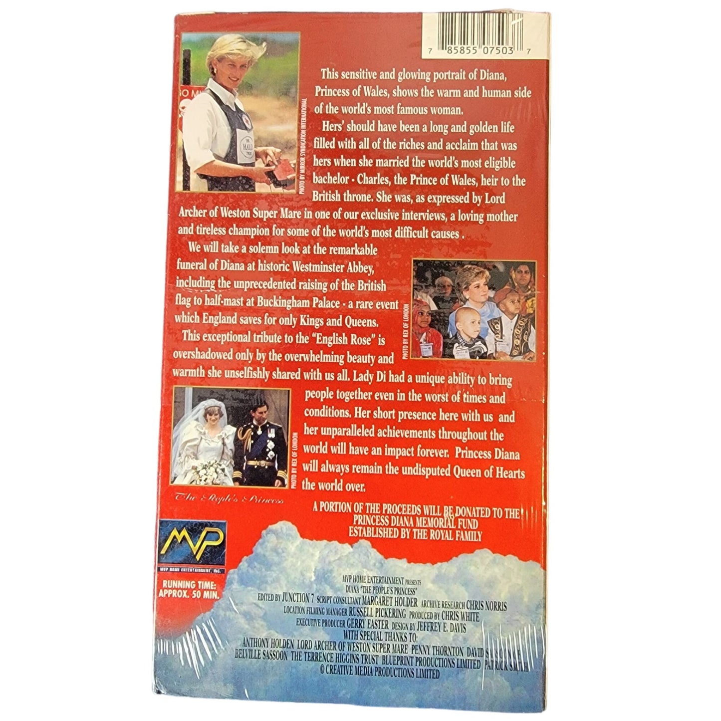 Princess Diana Vintage 90s Sealed VHS Tape New Media Entertainment Video Movie