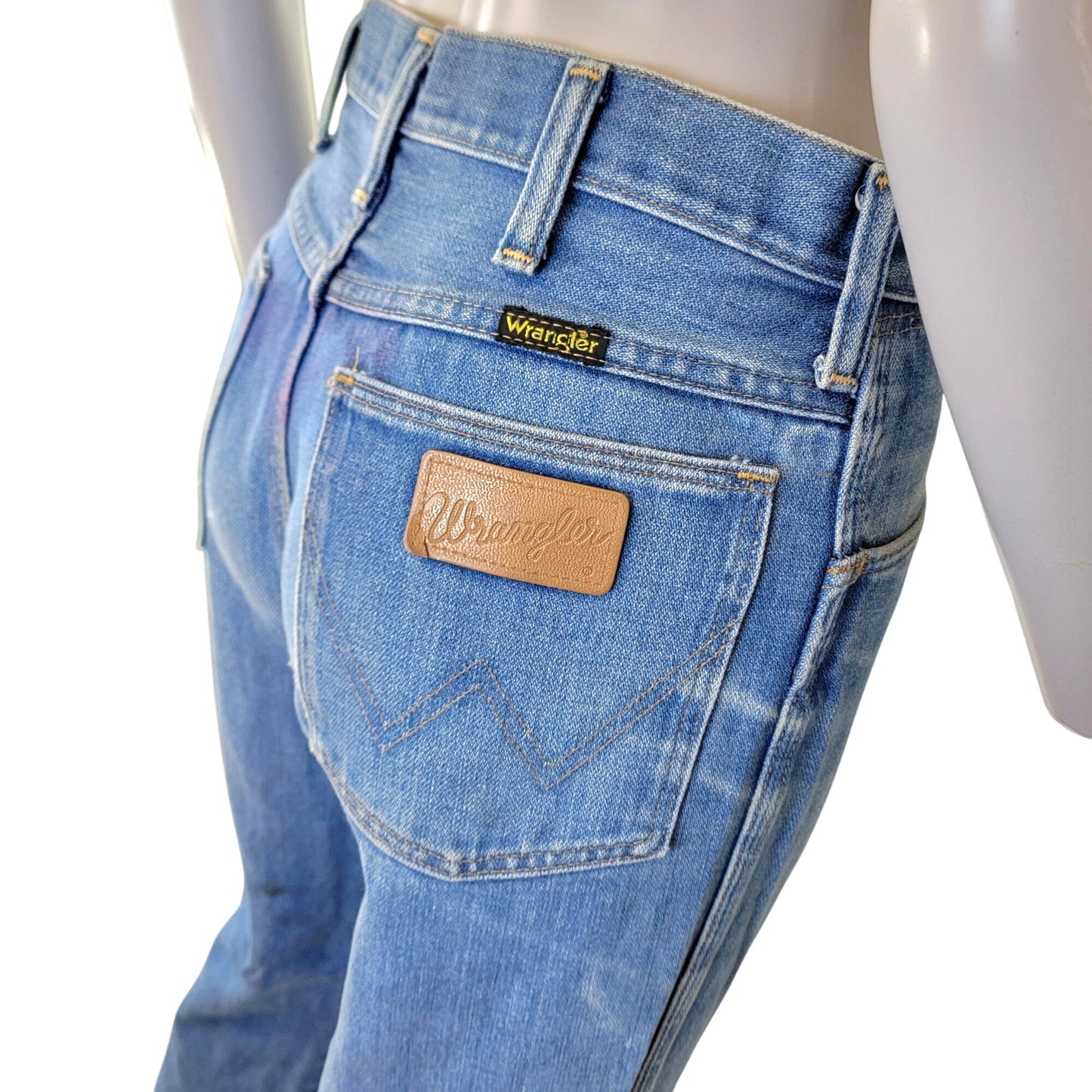 Wrangler Jeans 29 x 34 Vintage 80s Bootcut Flare Medium Wash Denim Women Men