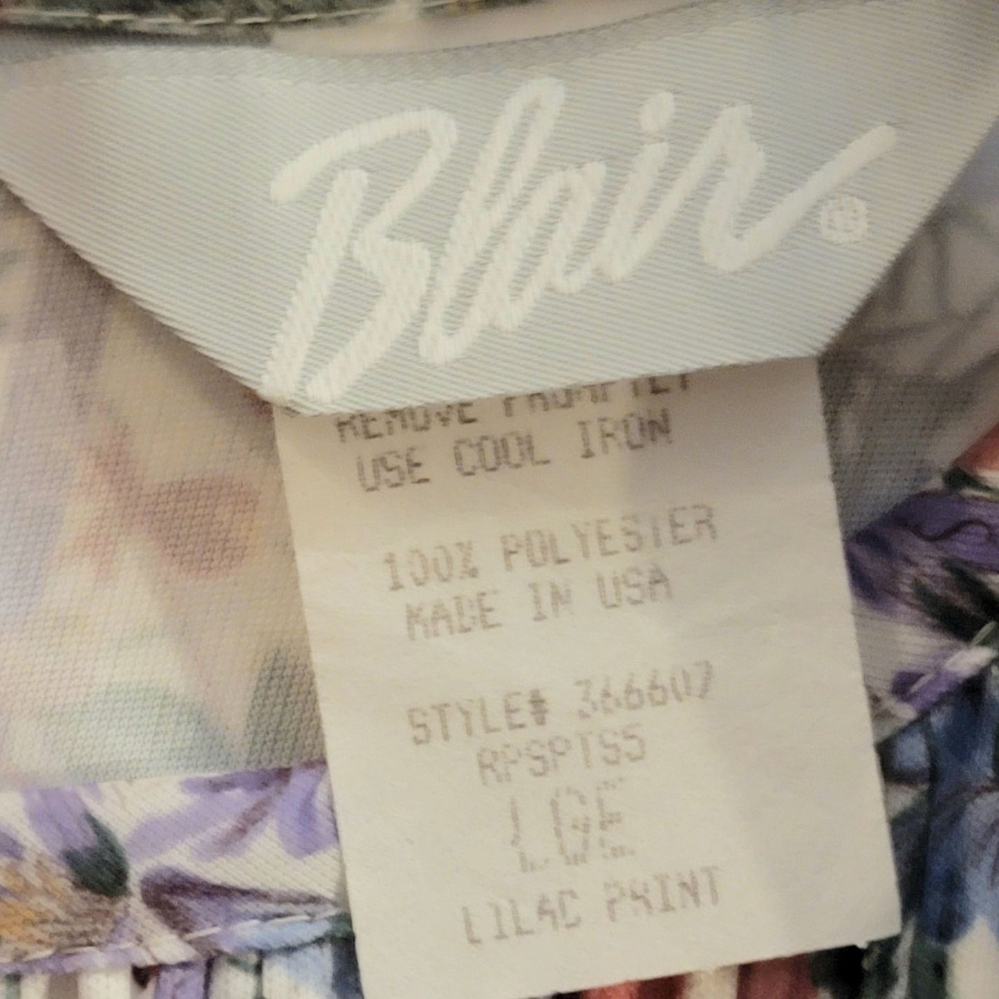 Blair Vintage 90s Blouse Shirt Women Large 12 14 Pink Blue Paisley Floral Top L