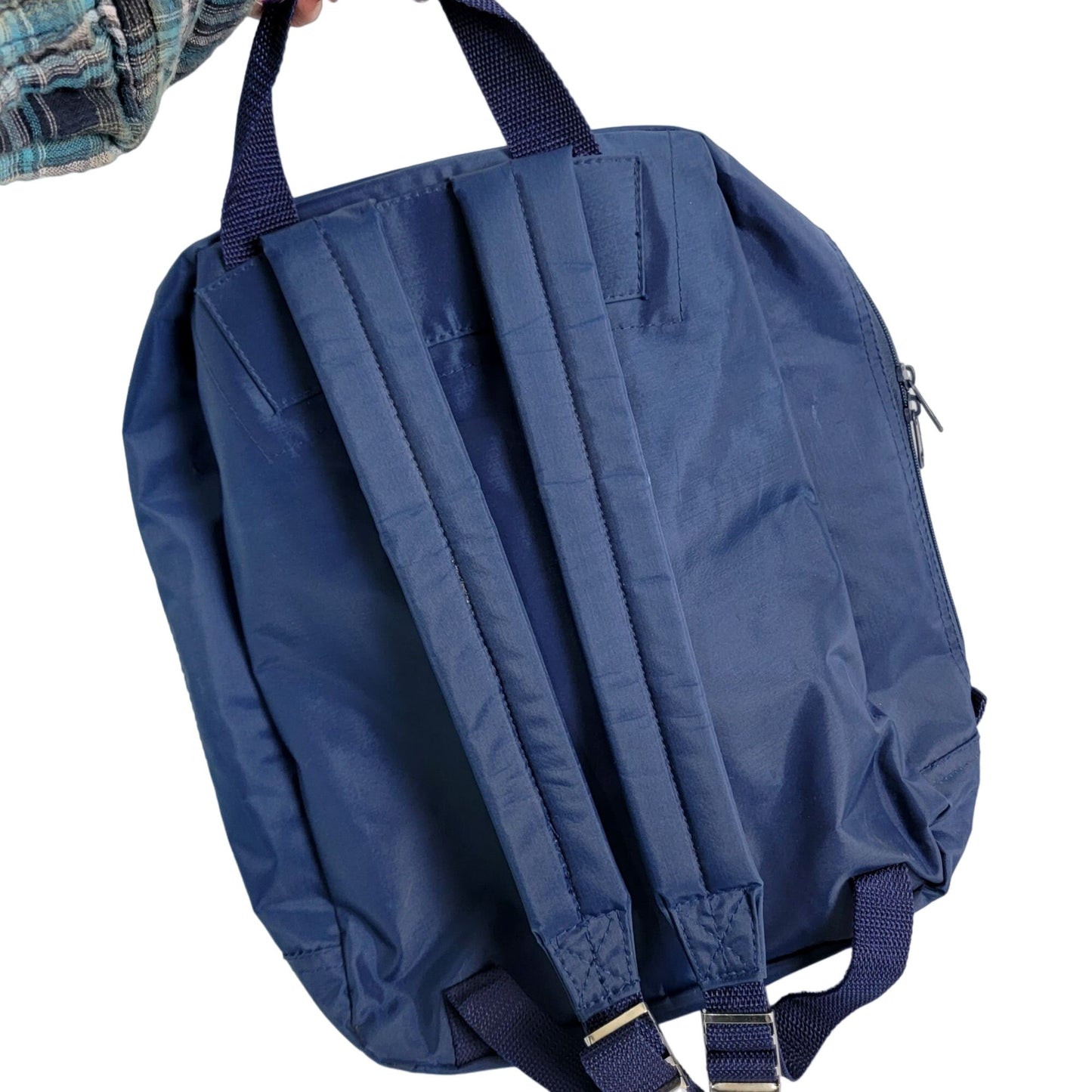 Vintage 80s Disney Backpack Vinyl Pinocchio Bag Blue White