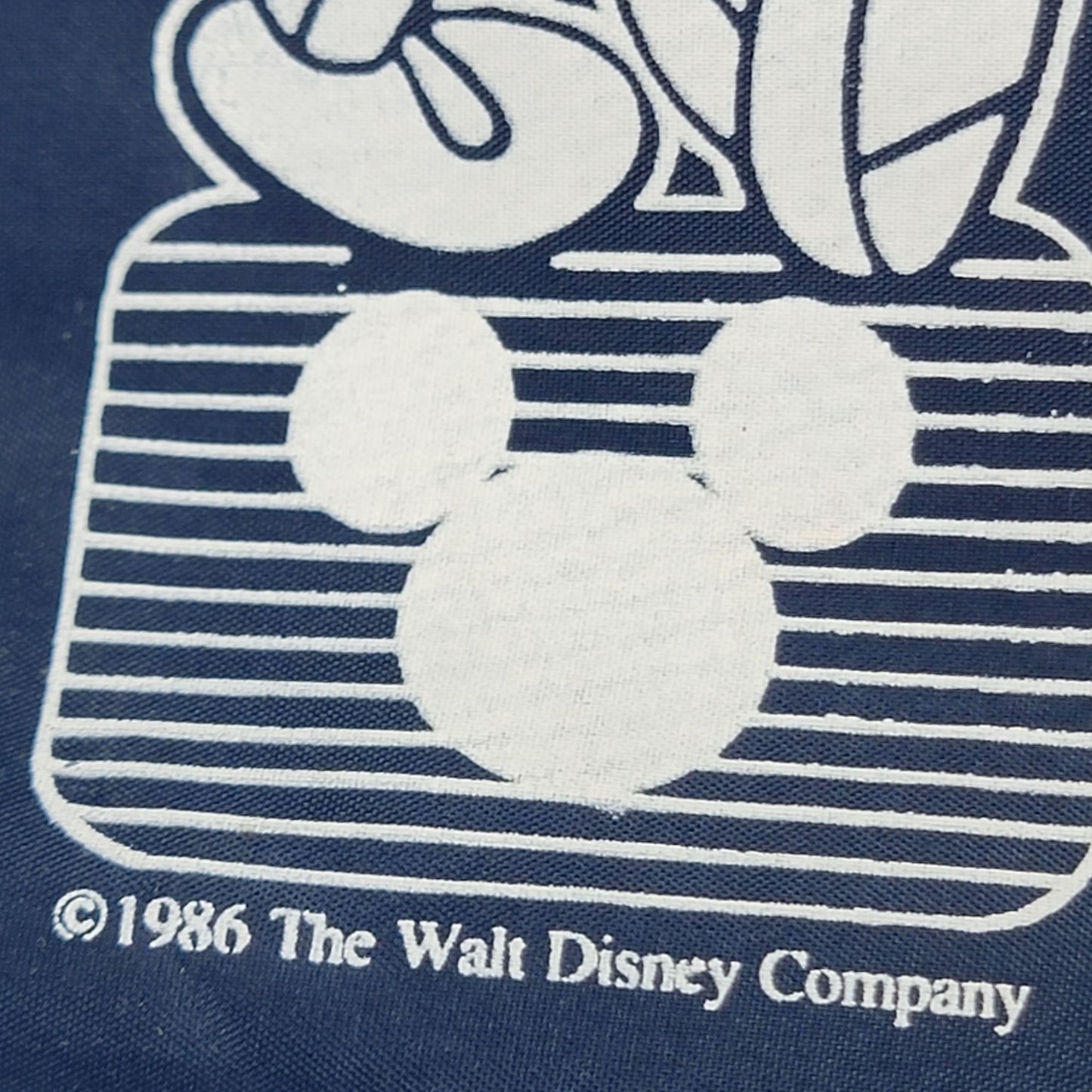 Vintage 80s Disney Backpack Vinyl Pinocchio Bag Blue White