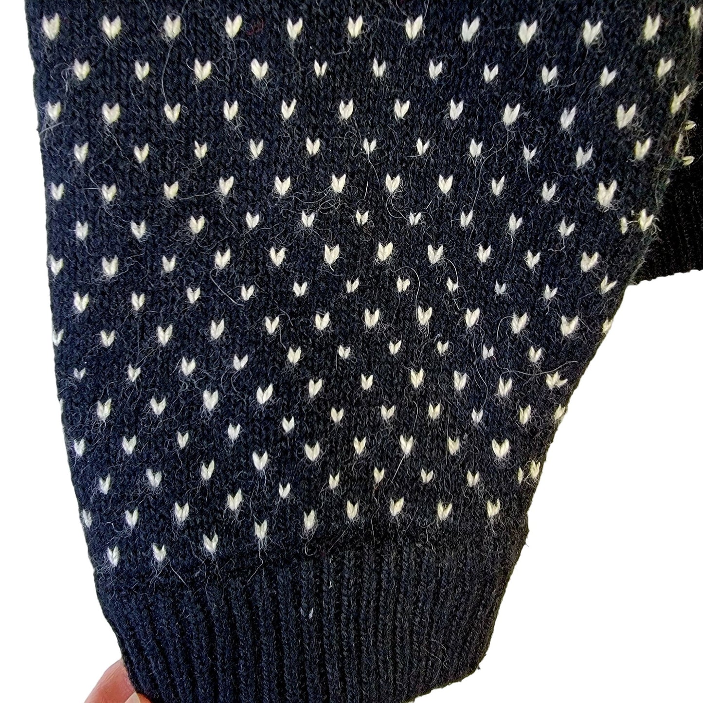 Vintage 90s Angora Cardigan Sweater Women Medium Christmas