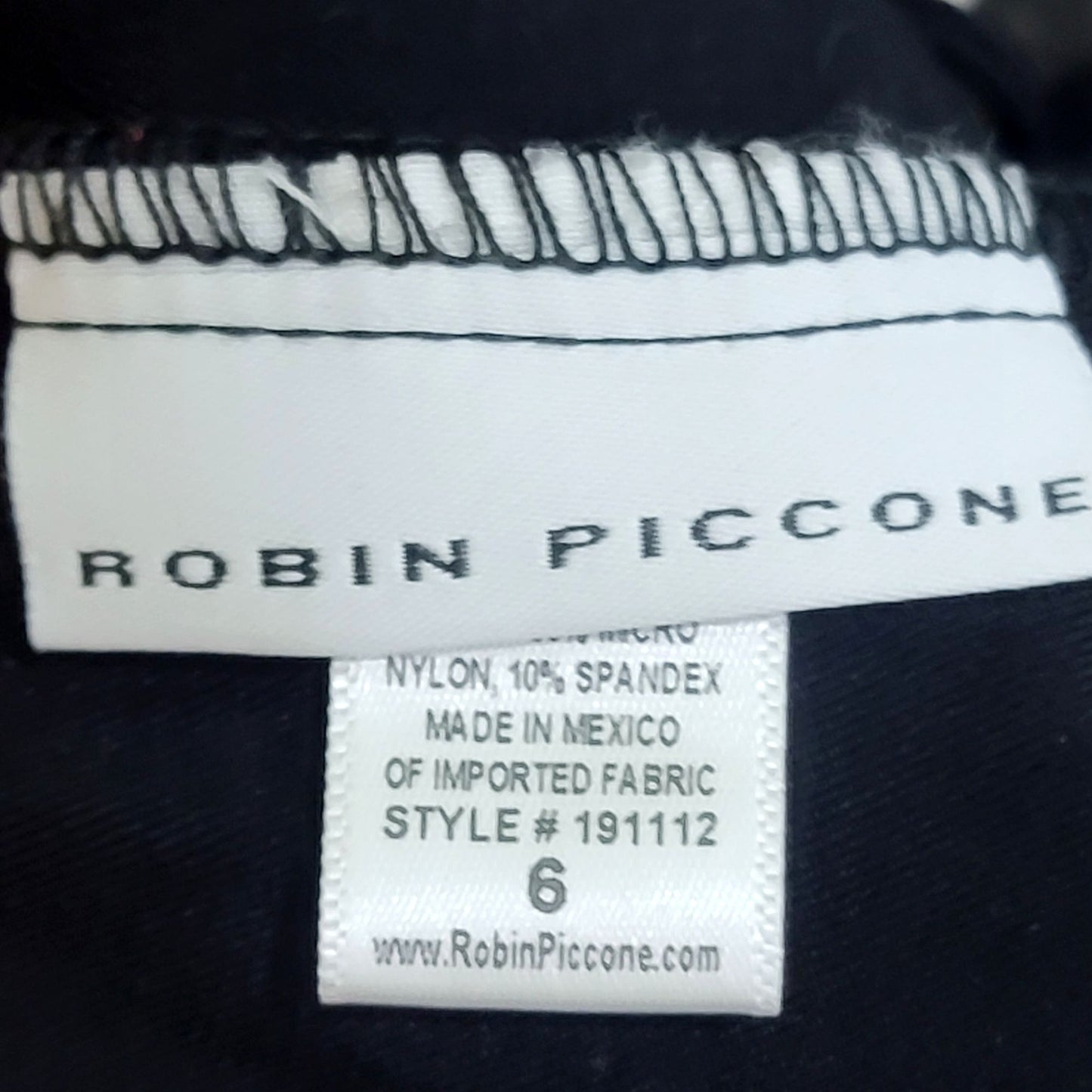 Robin Piccone Swimsuit Women 6 Small Black One Piece Lace Up Boho Swim