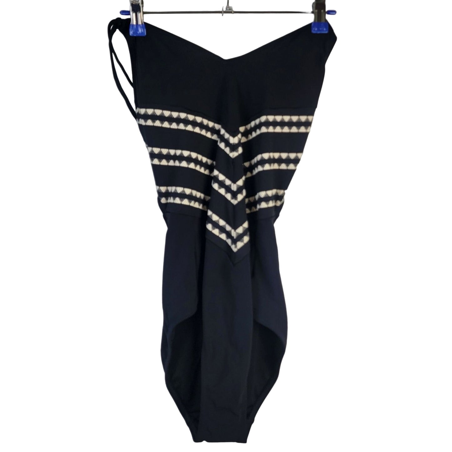 Robin Piccone Swimsuit Women 6 Small Black One Piece Lace Up Boho Swim