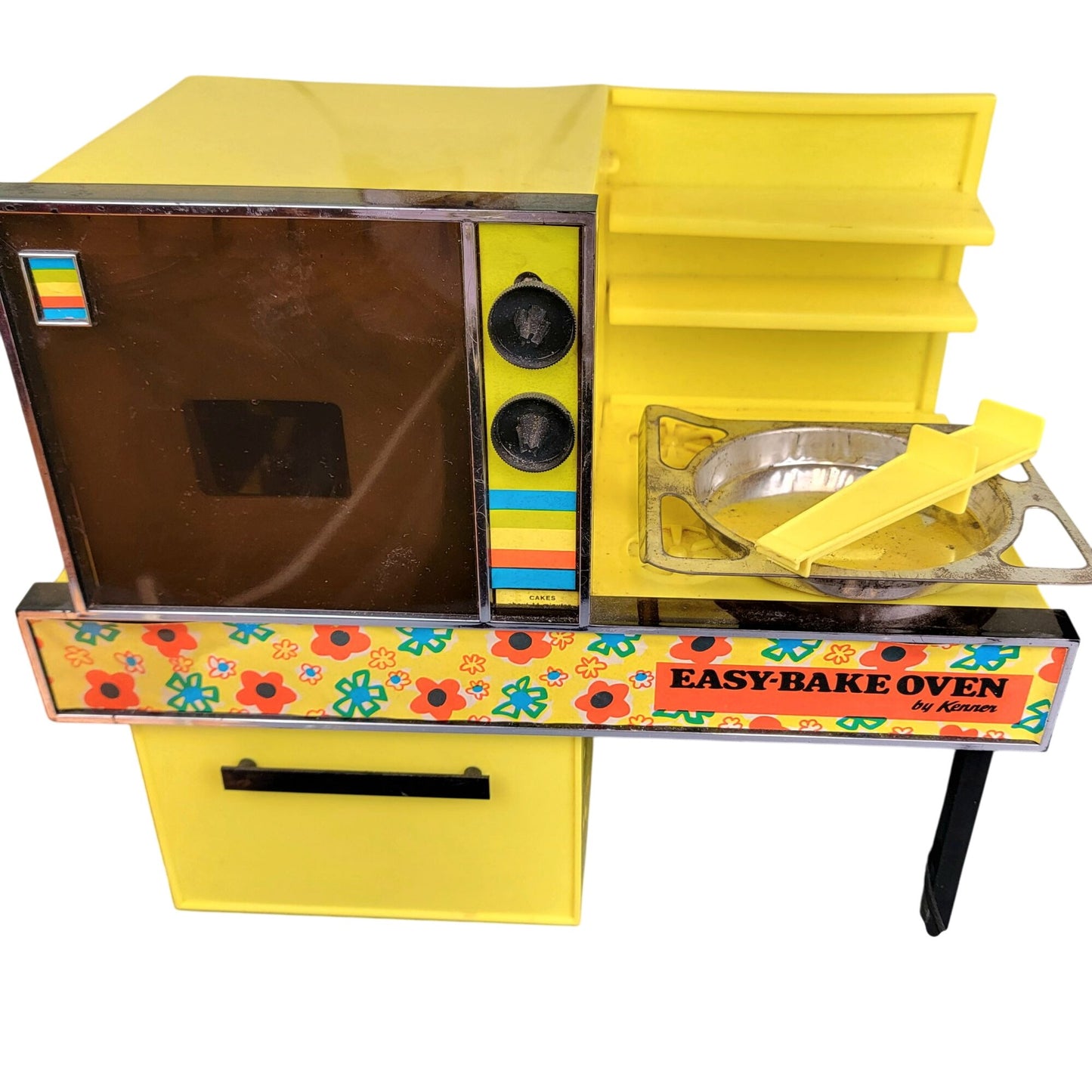 Kenner Easy Bake Oven Vintage 1972 Kitchen Toy Cookbook Pan Works Yellow 70s Fun