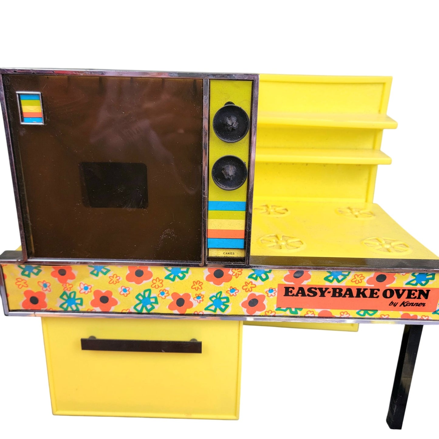 Kenner Easy Bake Oven Vintage 1972 Kitchen Toy Cookbook Pan Works Yellow 70s Fun
