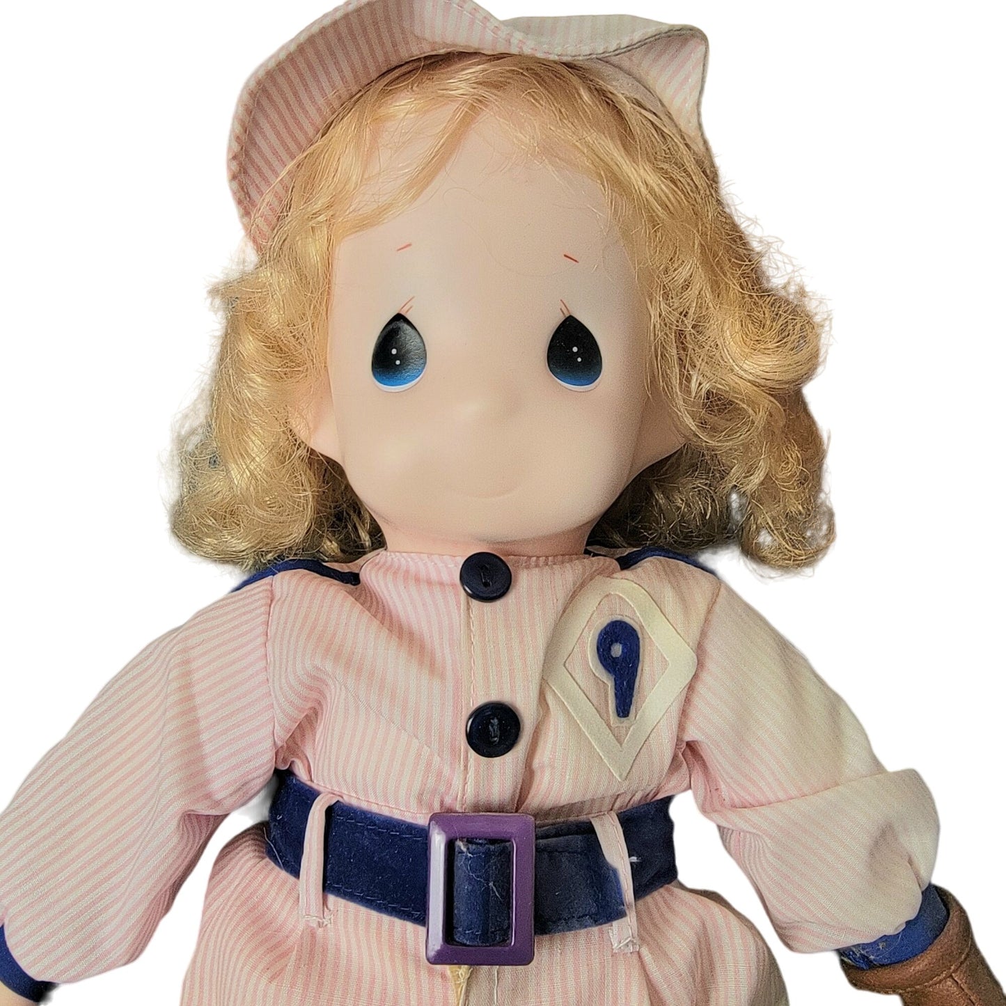 Precious Moments Vintage 90s Tracey Pink Baseball Glove Doll 15" 1994 Toy