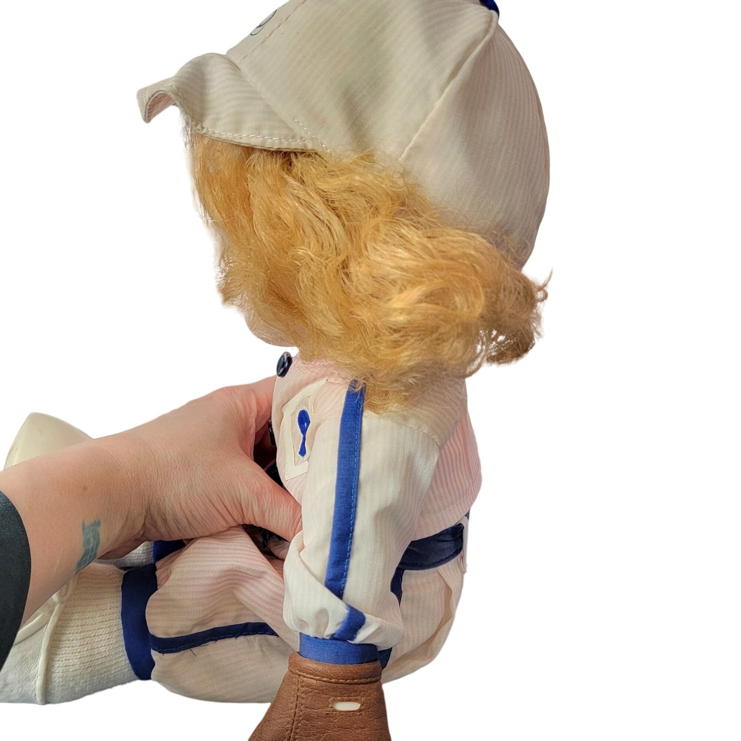 Precious Moments Vintage 90s Tracey Pink Baseball Glove Doll 15" 1994 Toy