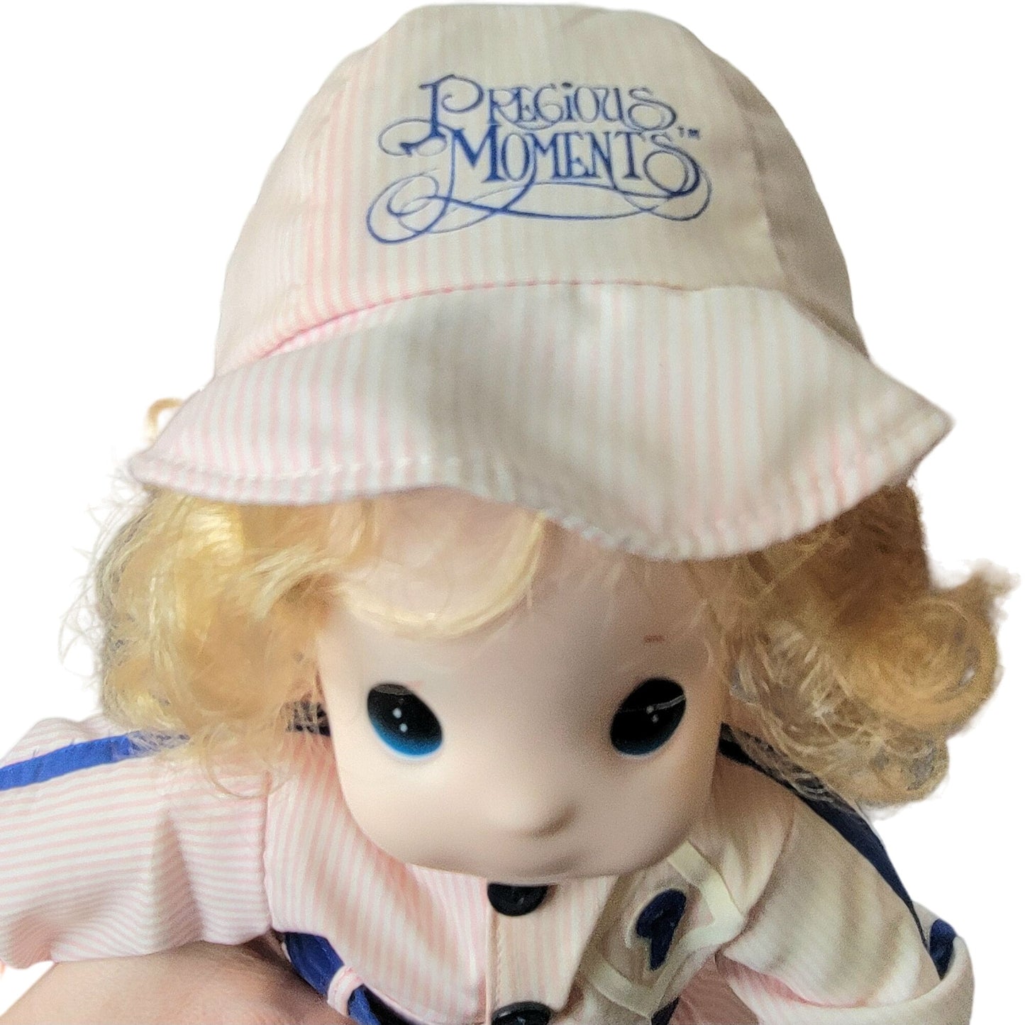 Precious Moments Vintage 90s Tracey Pink Baseball Glove Doll 15" 1994 Toy