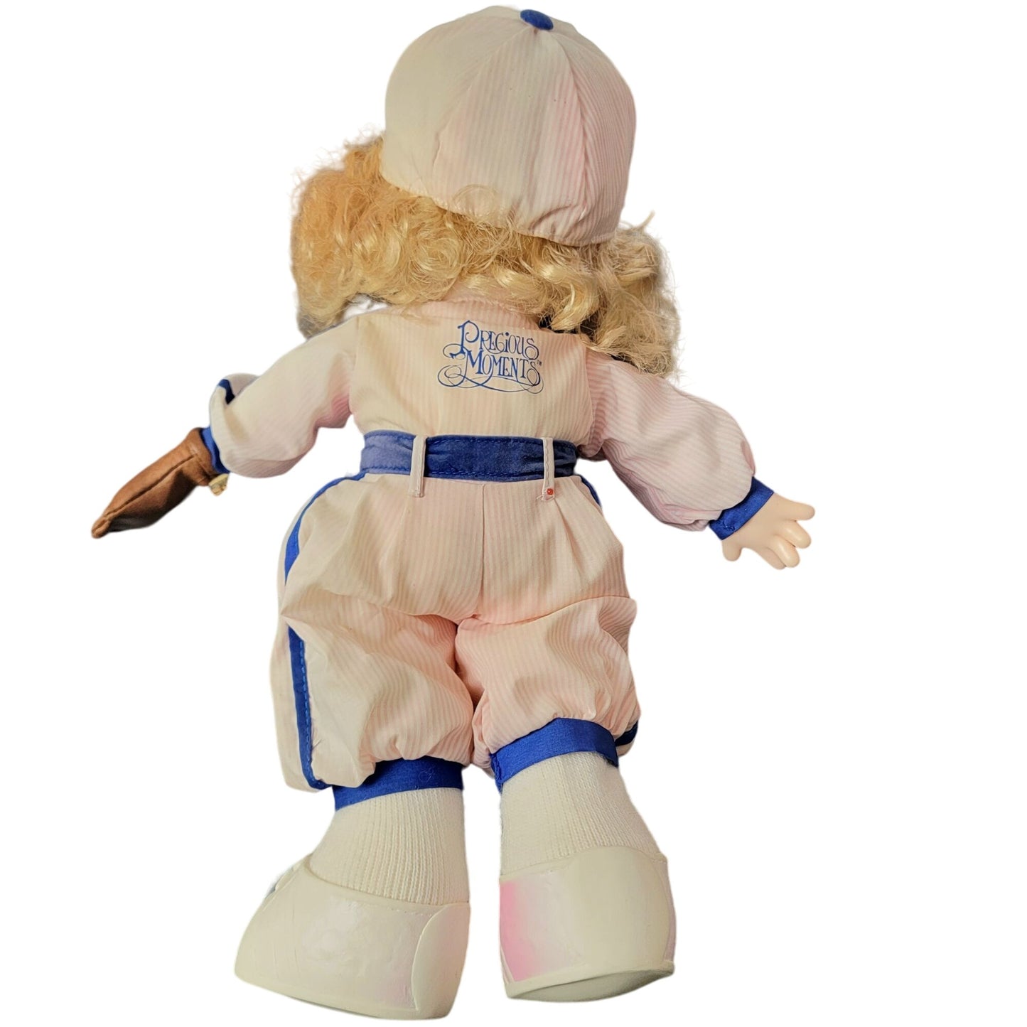 Precious Moments Vintage 90s Tracey Pink Baseball Glove Doll 15" 1994 Toy