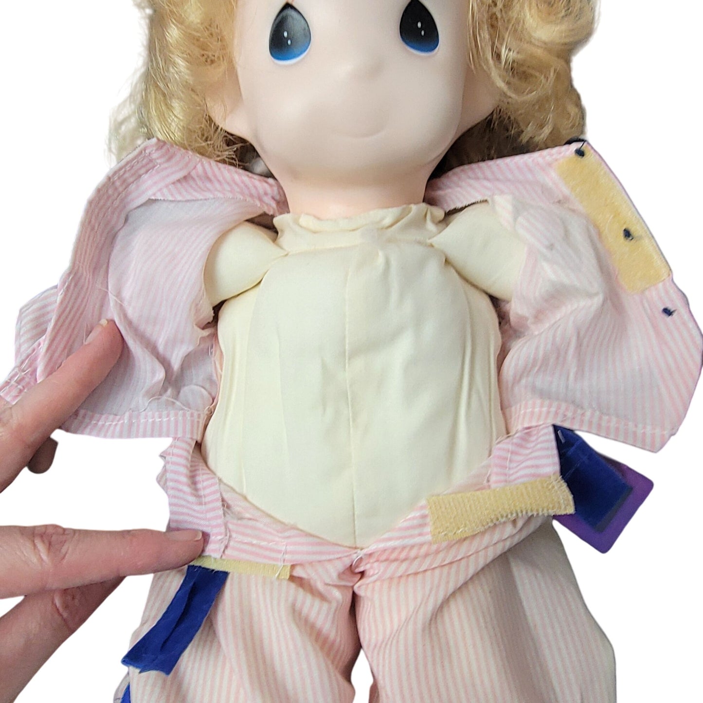 Precious Moments Vintage 90s Tracey Pink Baseball Glove Doll 15" 1994 Toy