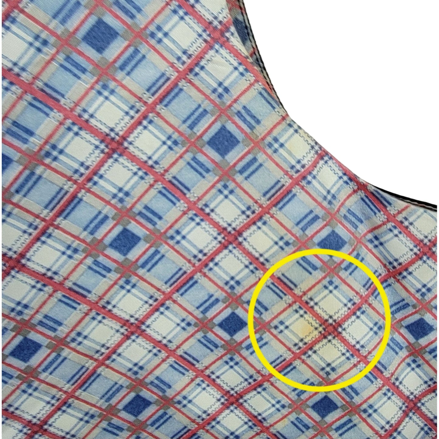 Vintage 70s Vest Men Medium Red White Blue Plaid