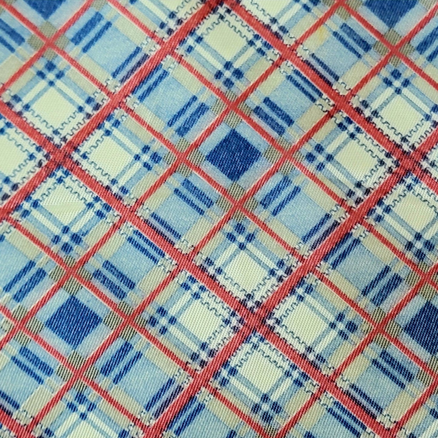 Vintage 70s Vest Men Medium Red White Blue Plaid