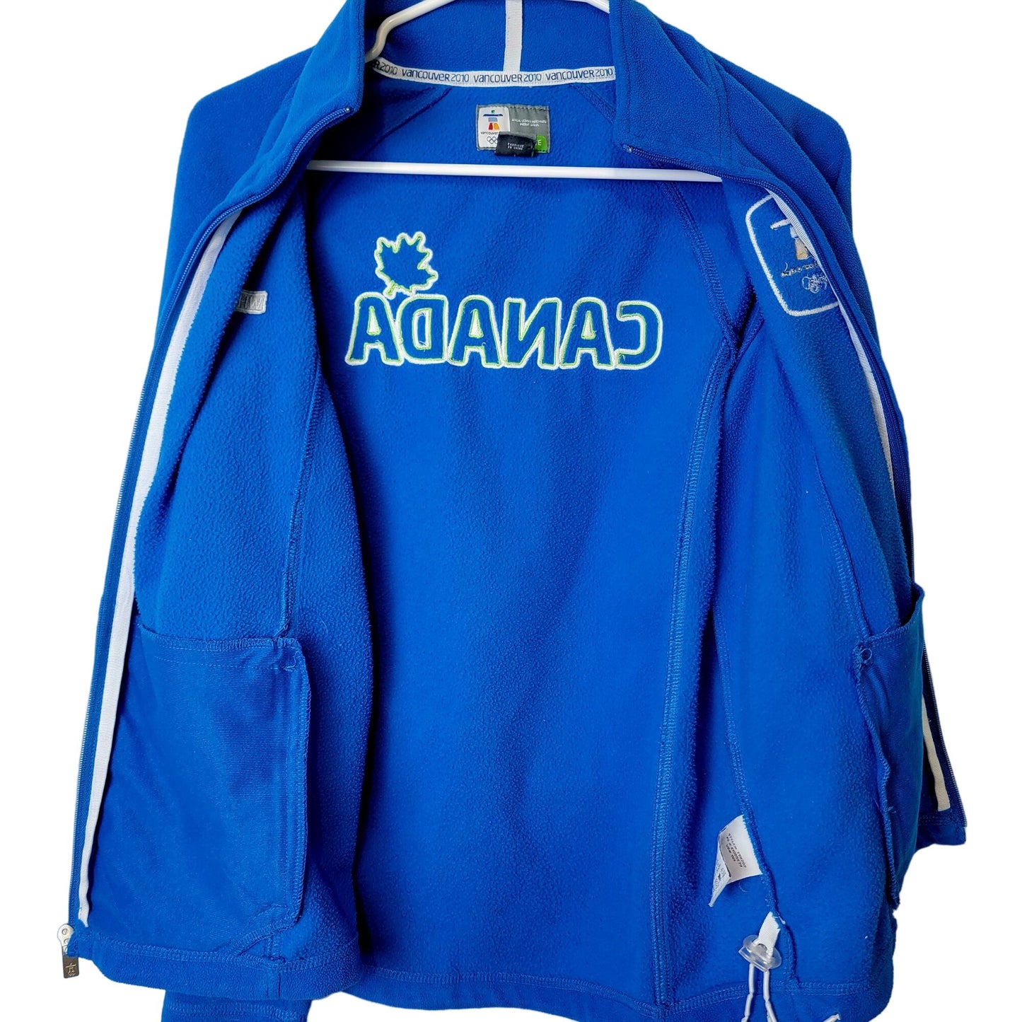 Fleece Jacket 2010 Winter Olympics Women Medium Blue Vancouver Canada