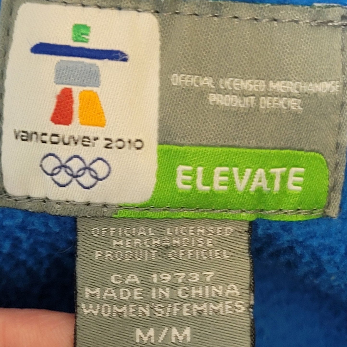 Fleece Jacket 2010 Winter Olympics Women Medium Blue Vancouver Canada
