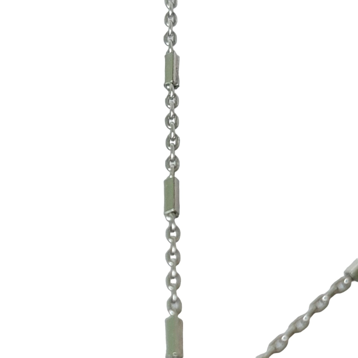 Iridescent Mandala Necklace Silver Tone Adjustable Chain Women Jewelry
