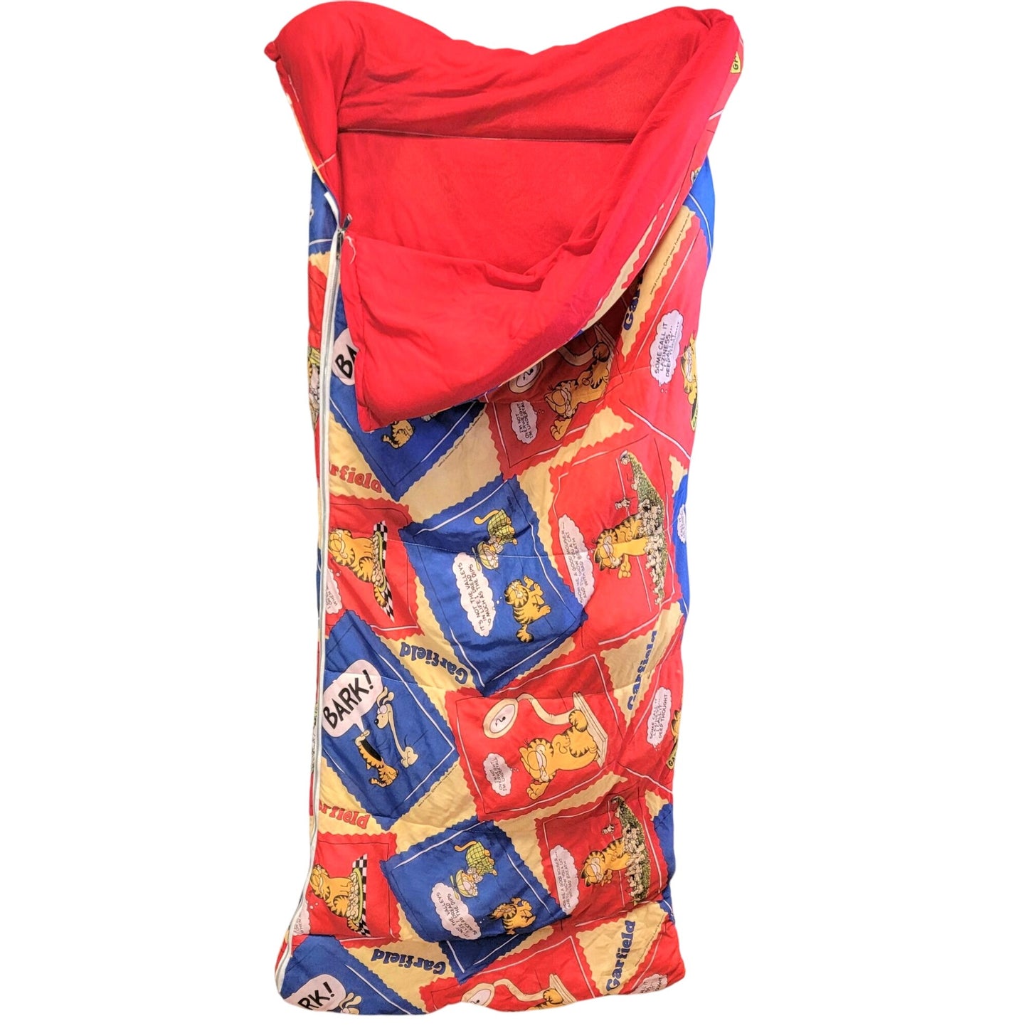 Garfield Rare Vintage 1978 Sleeping Bag Jim Davis 70s Blanket Comforter 68 x 32