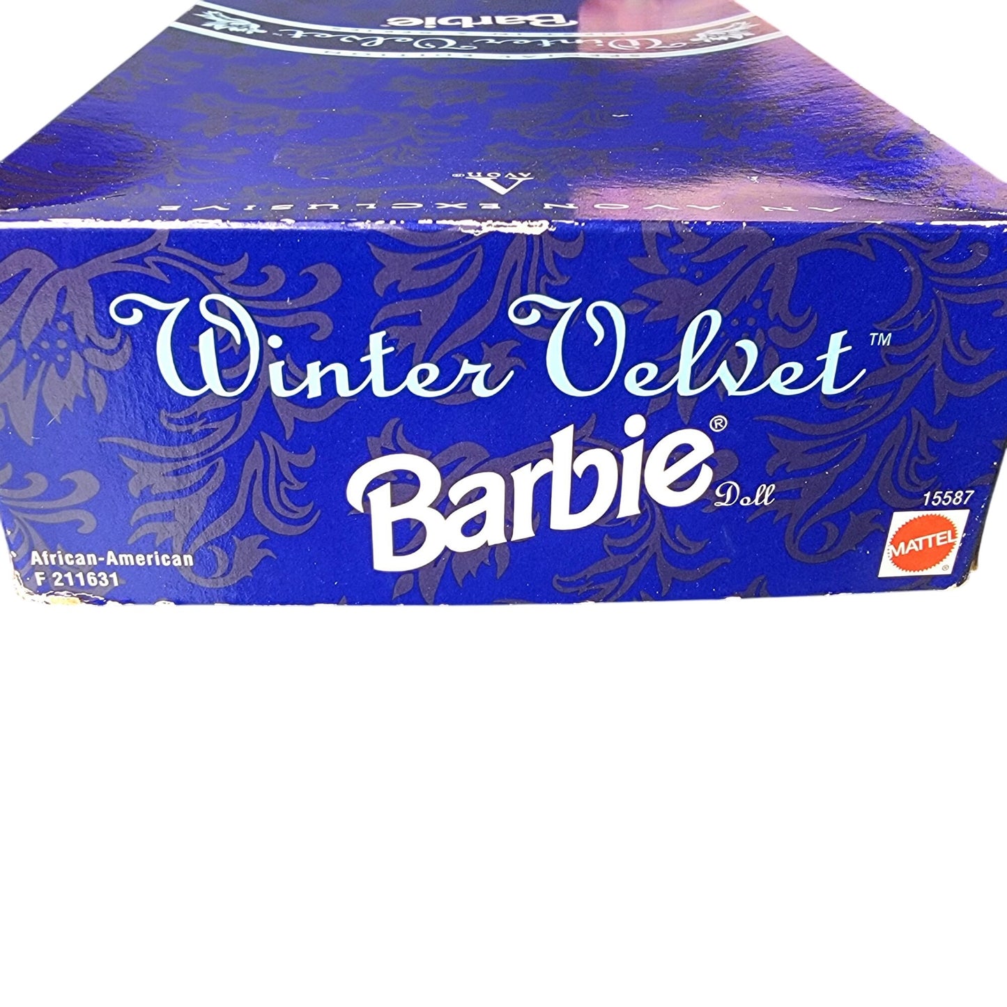 Vintage 1995 Avon x Barbie Winter Velvet Holiday Doll African American New Box