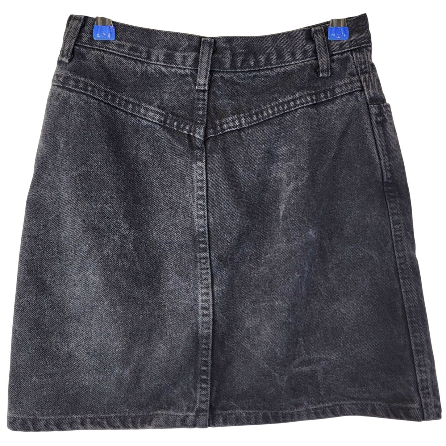 Vintage 80s Black Denim Mini Skirt Women 4 Casual High Rise Jean Party Western