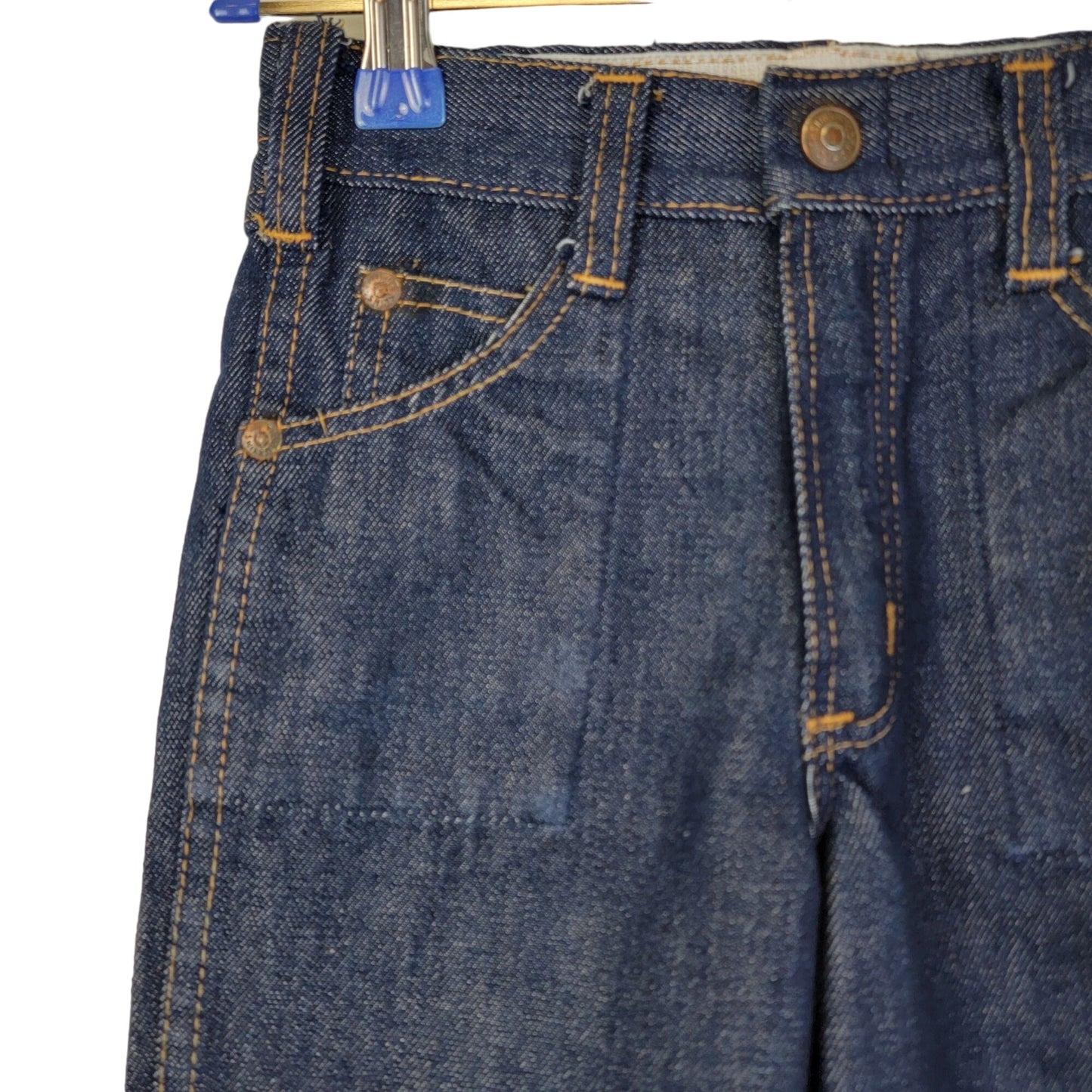 Bootcut Vintage 70s Sears Jeans 7 Child 21 Waist 20 Inseam Dark Wash Denim Retro
