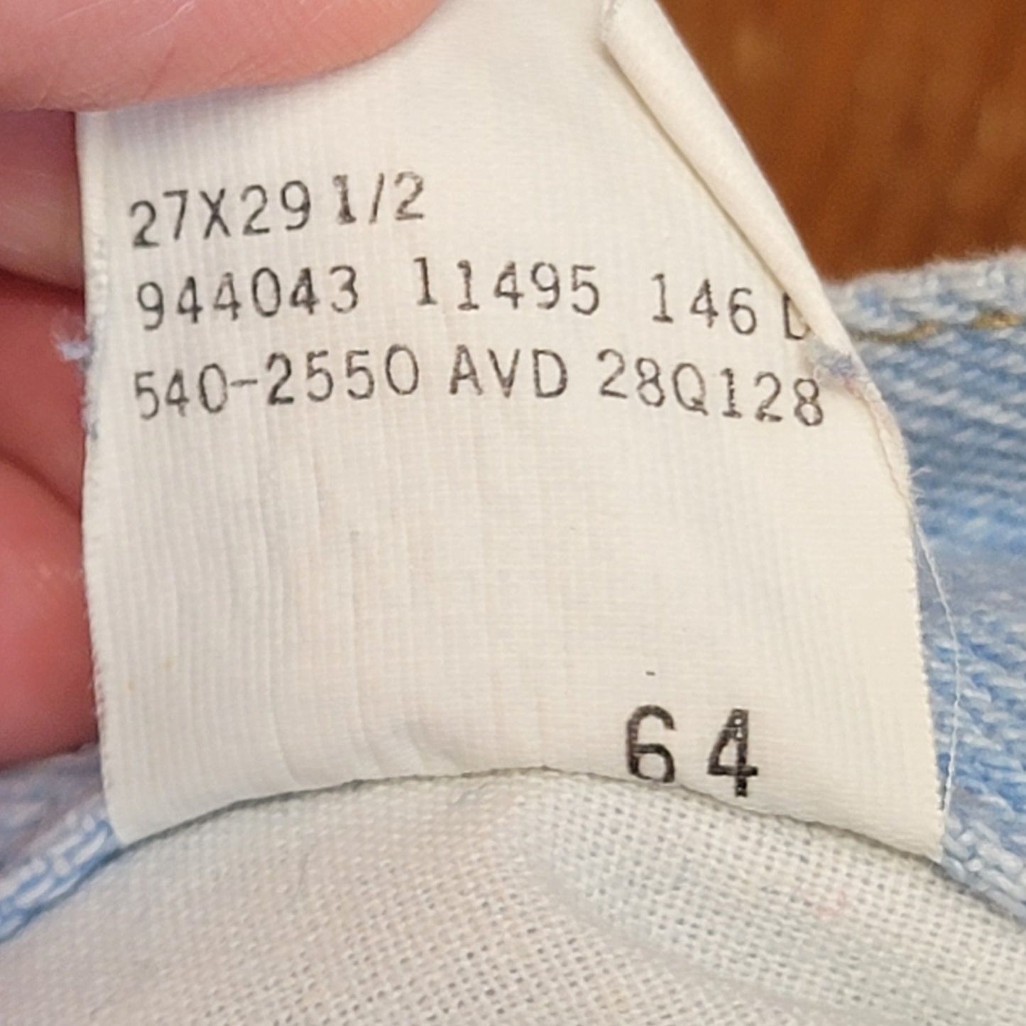 Lee Jeans 27 X 30 Vintage 90s Light Wash Denim High Rise Straight Leg Child 16