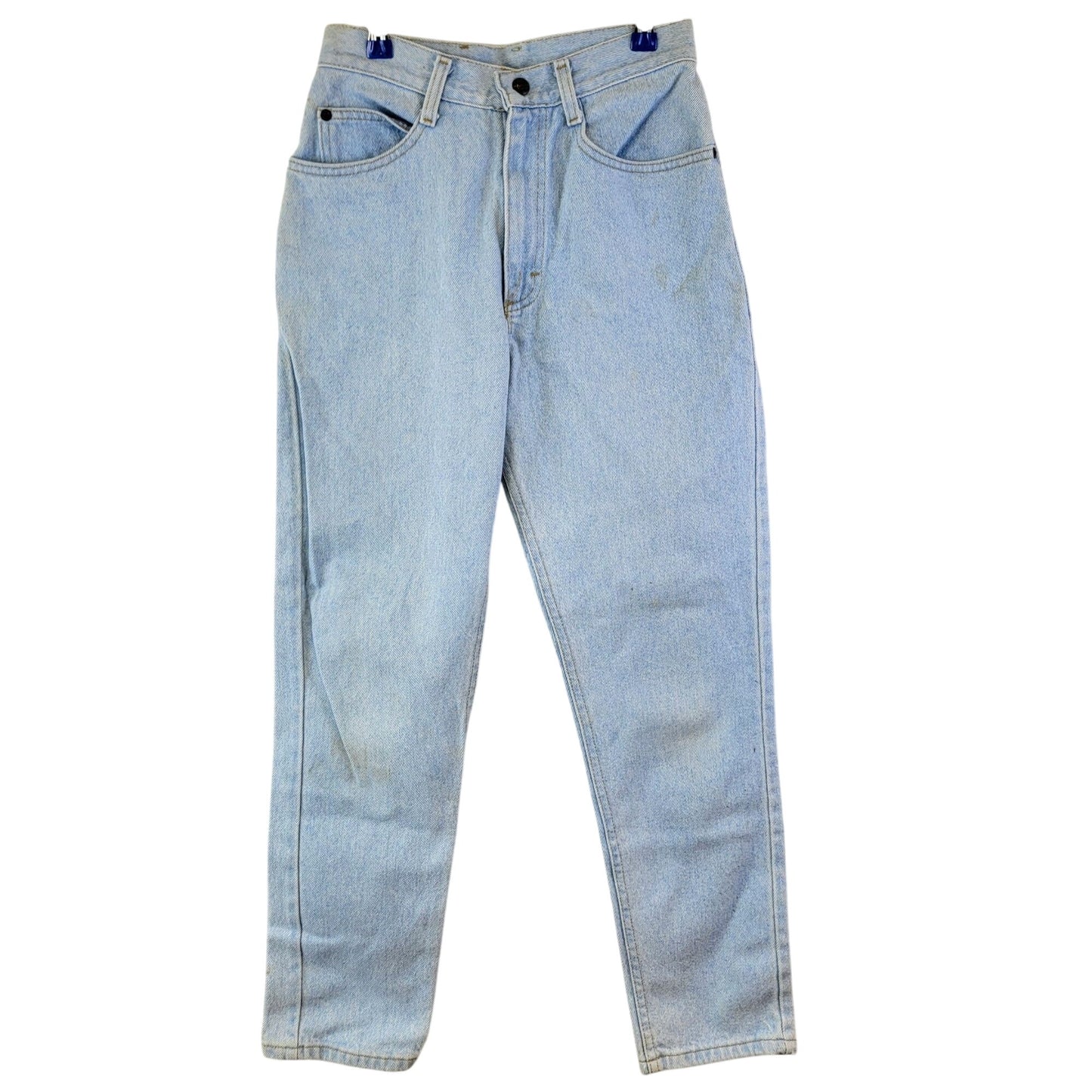Lee Jeans 27 X 30 Vintage 90s Light Wash Denim High Rise Straight Leg Child 16