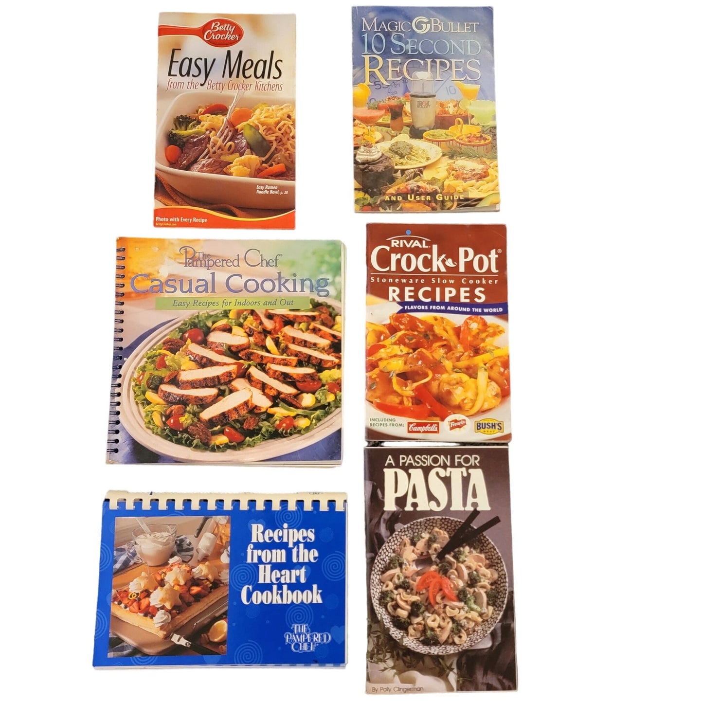 Vintage Cookbook Lot Pampered Chef Crock pot recipes Betty Crocker