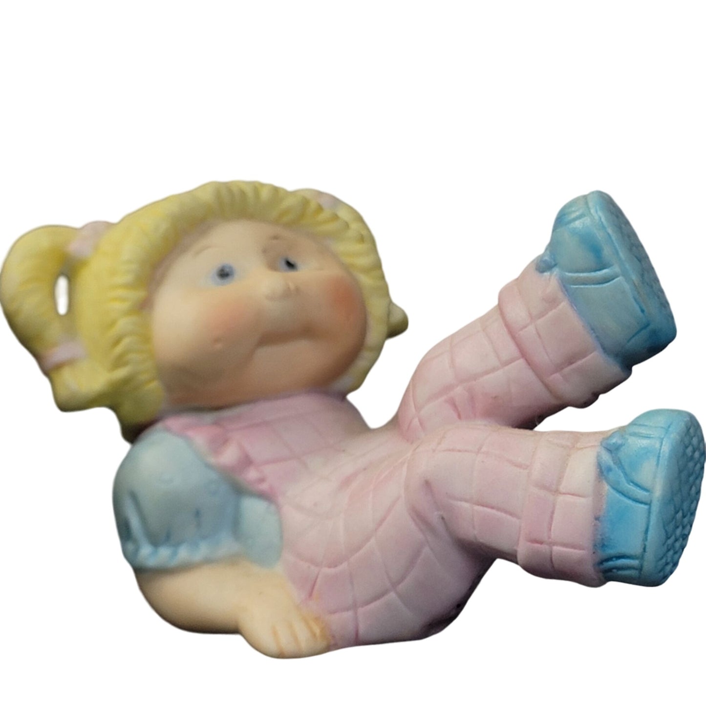 Cabbage Patch Kids Vintage Porcelain Figurines Set 1984 Baby Boy Blond Girl 80s