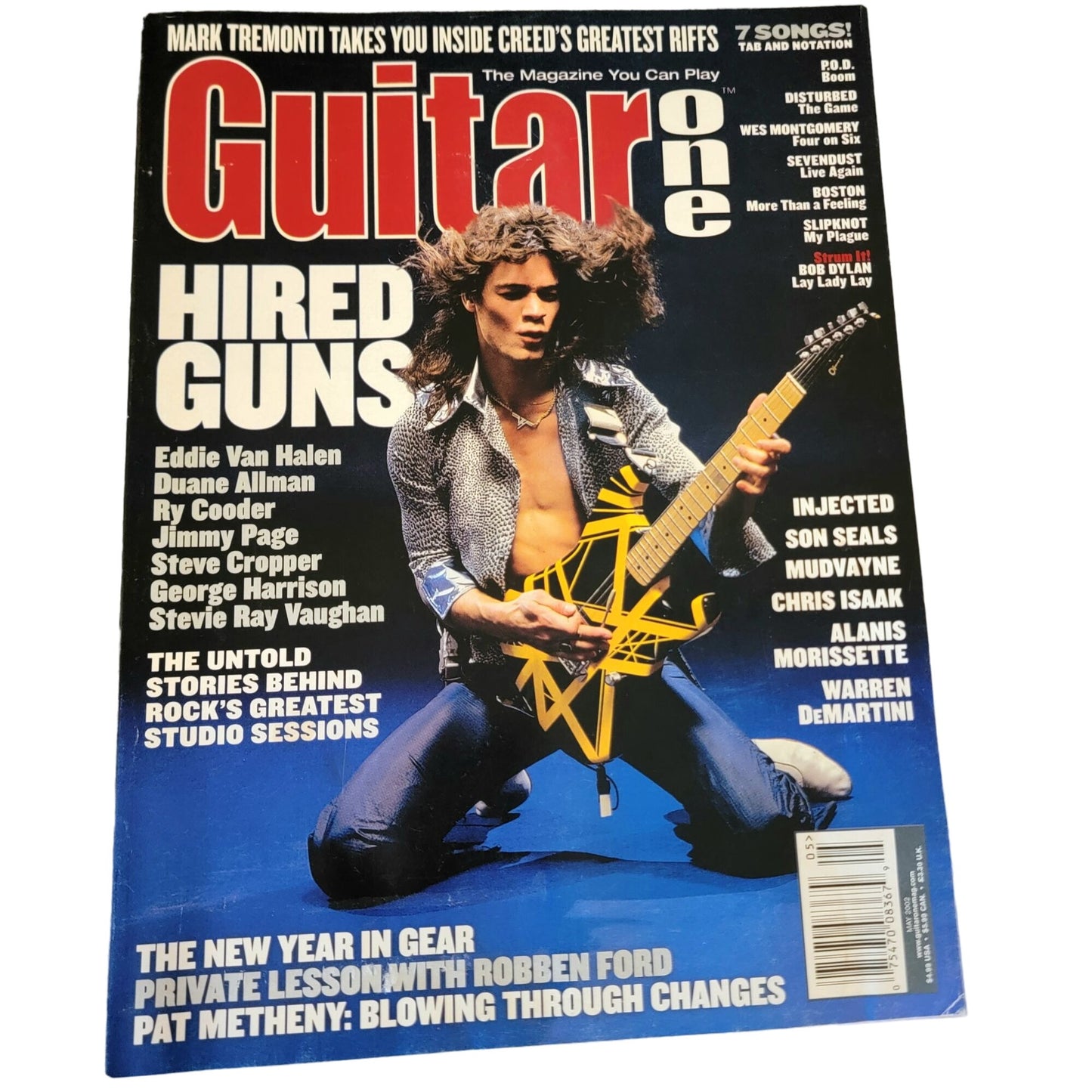 Guitar One Vintage 2002 Magazine Lot of 2 Y2K Rock Music Sheets