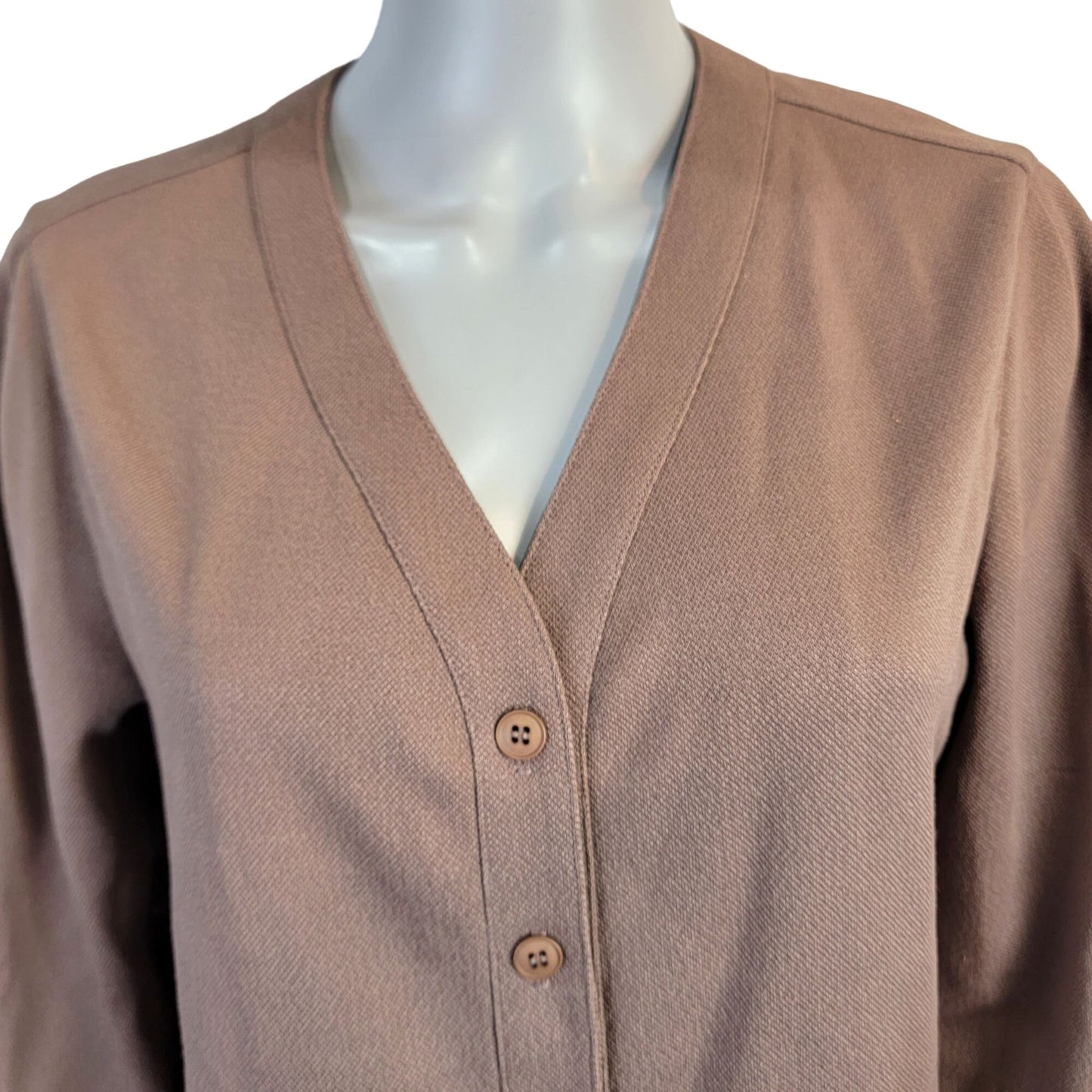 Vintage 70s Suit Women Large 14 Brown Jacket High Rise Straight Pants