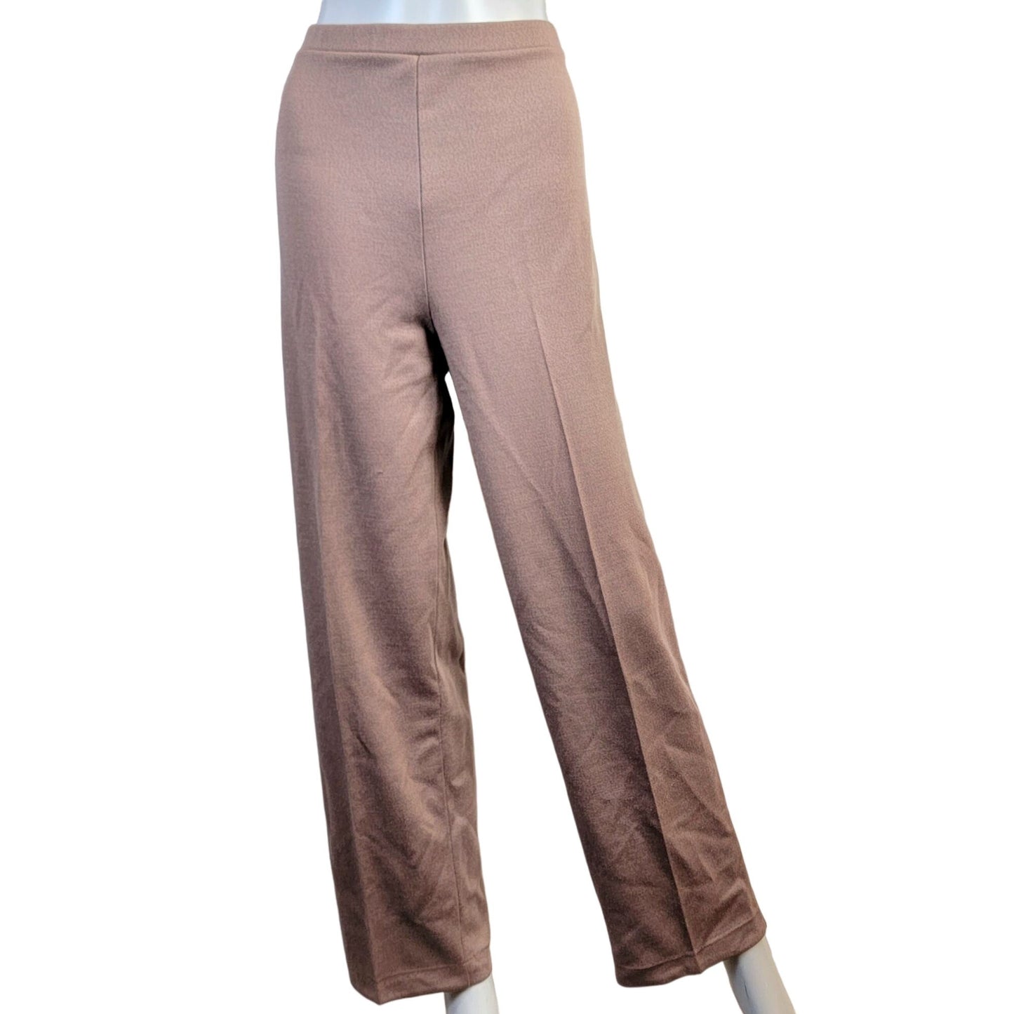 Vintage 70s Suit Women Large 14 Brown Jacket High Rise Straight Pants