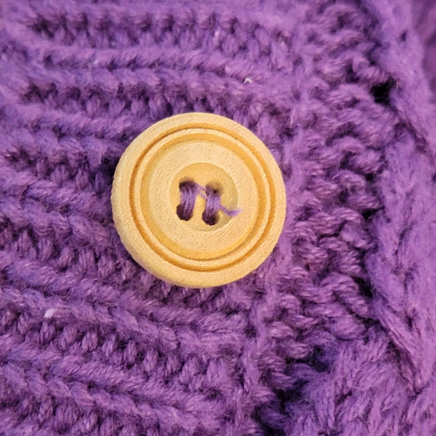 Vintage 80s Cardigan Sweater Women Large Purple