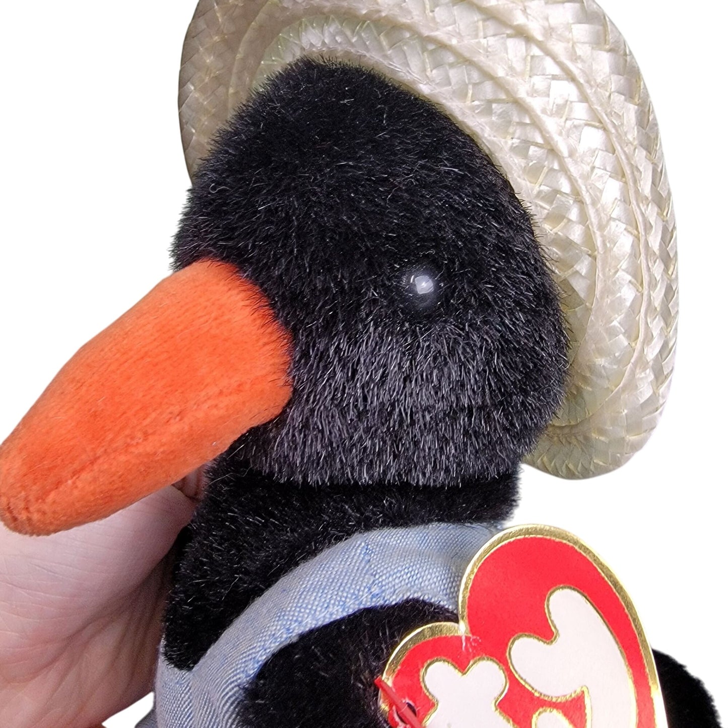 Ty Attic Treasures Vintage 1993 Cawley Crow Stuffed Animal Beanie